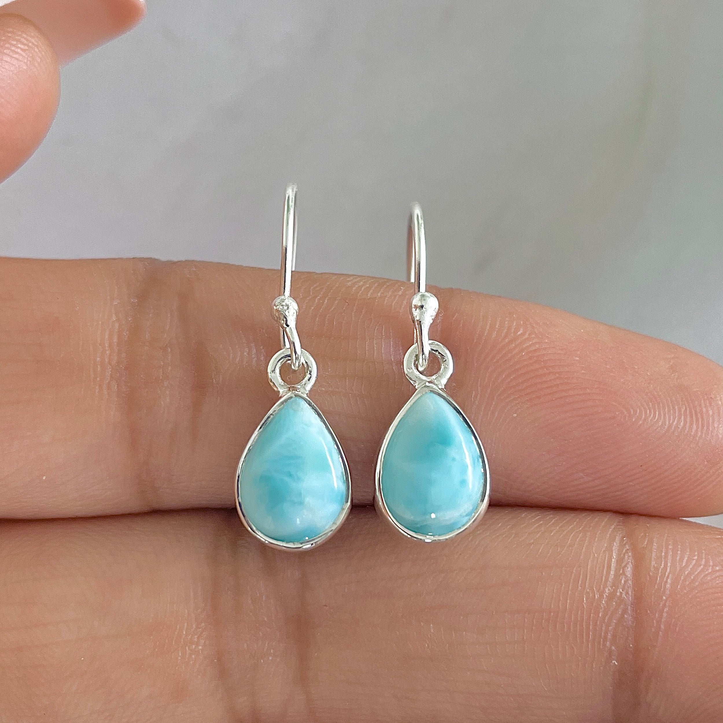Larimar Earring-(LAR-E-685.)