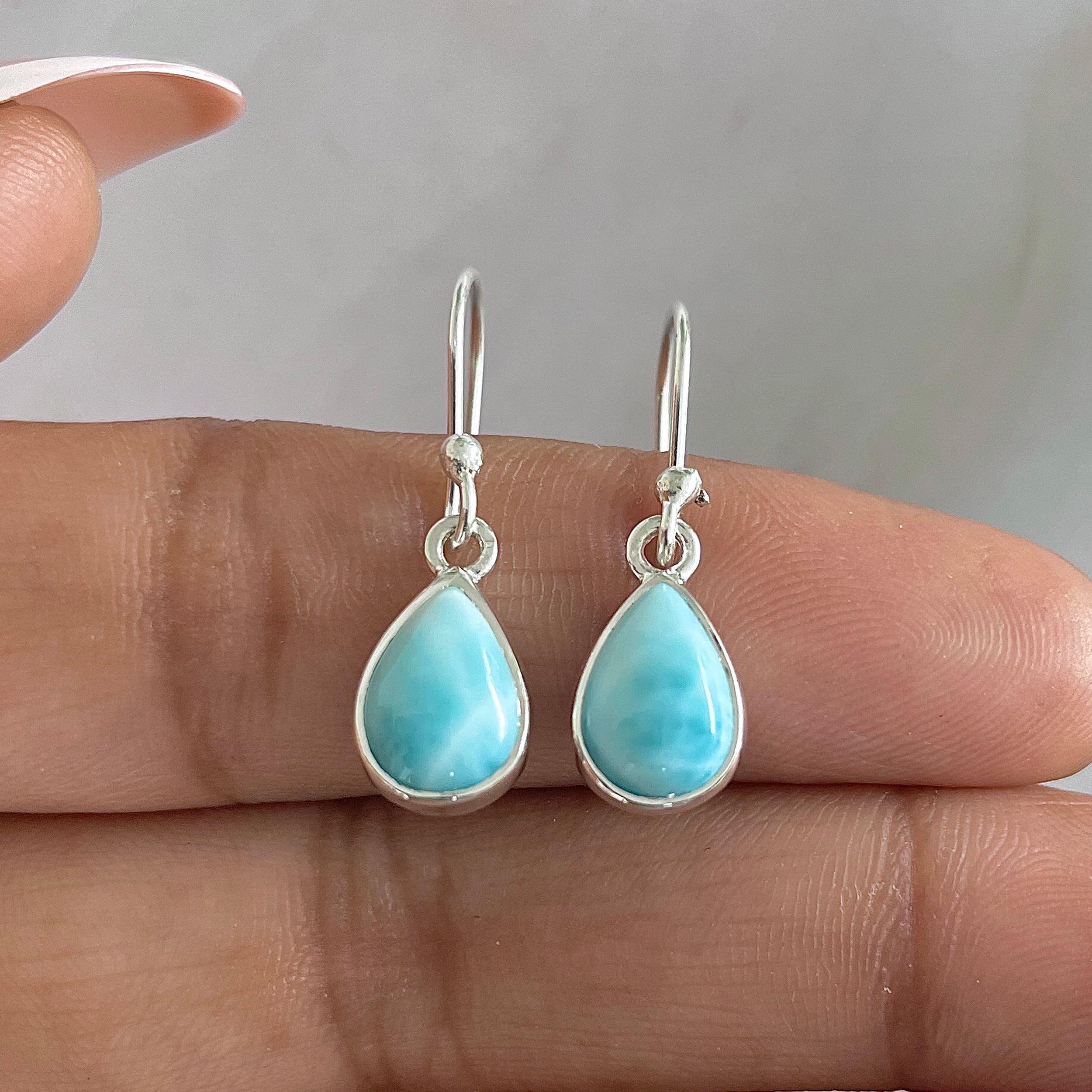 Larimar Earring-(LAR-E-686.)