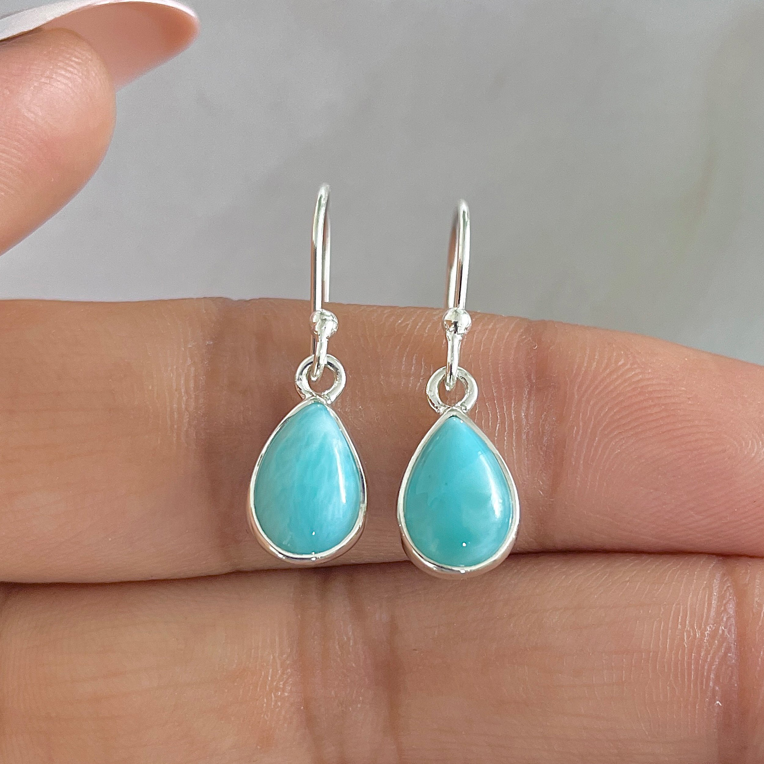 Larimar Earring-(LAR-E-692.)