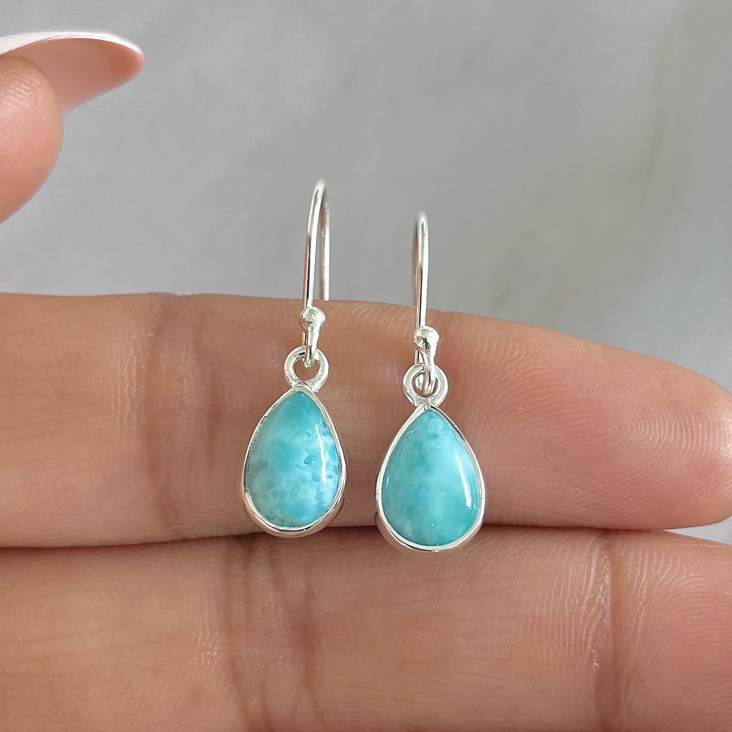 Larimar Earring-(LAR-E-695.)