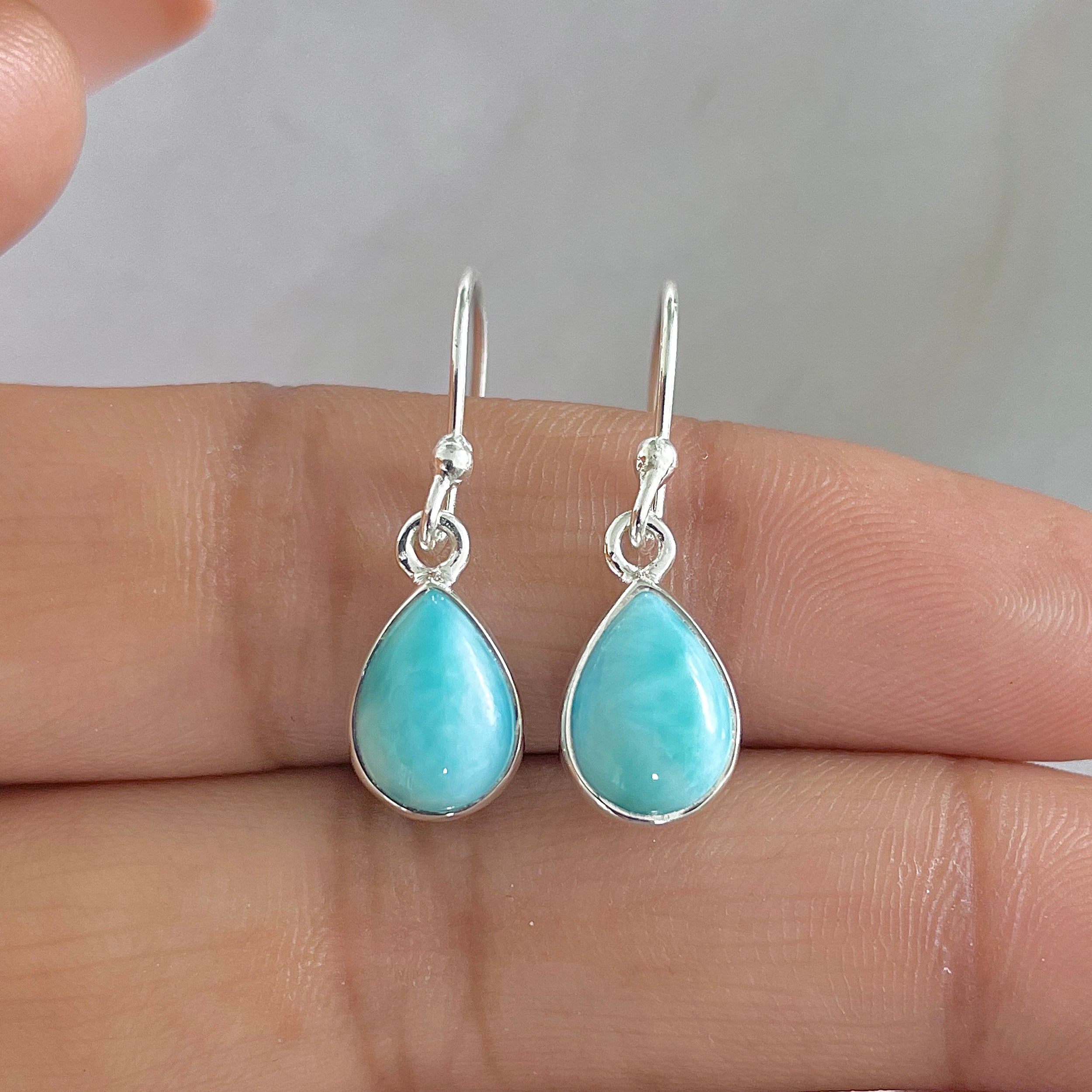 Larimar Earring-(LAR-E-698.)