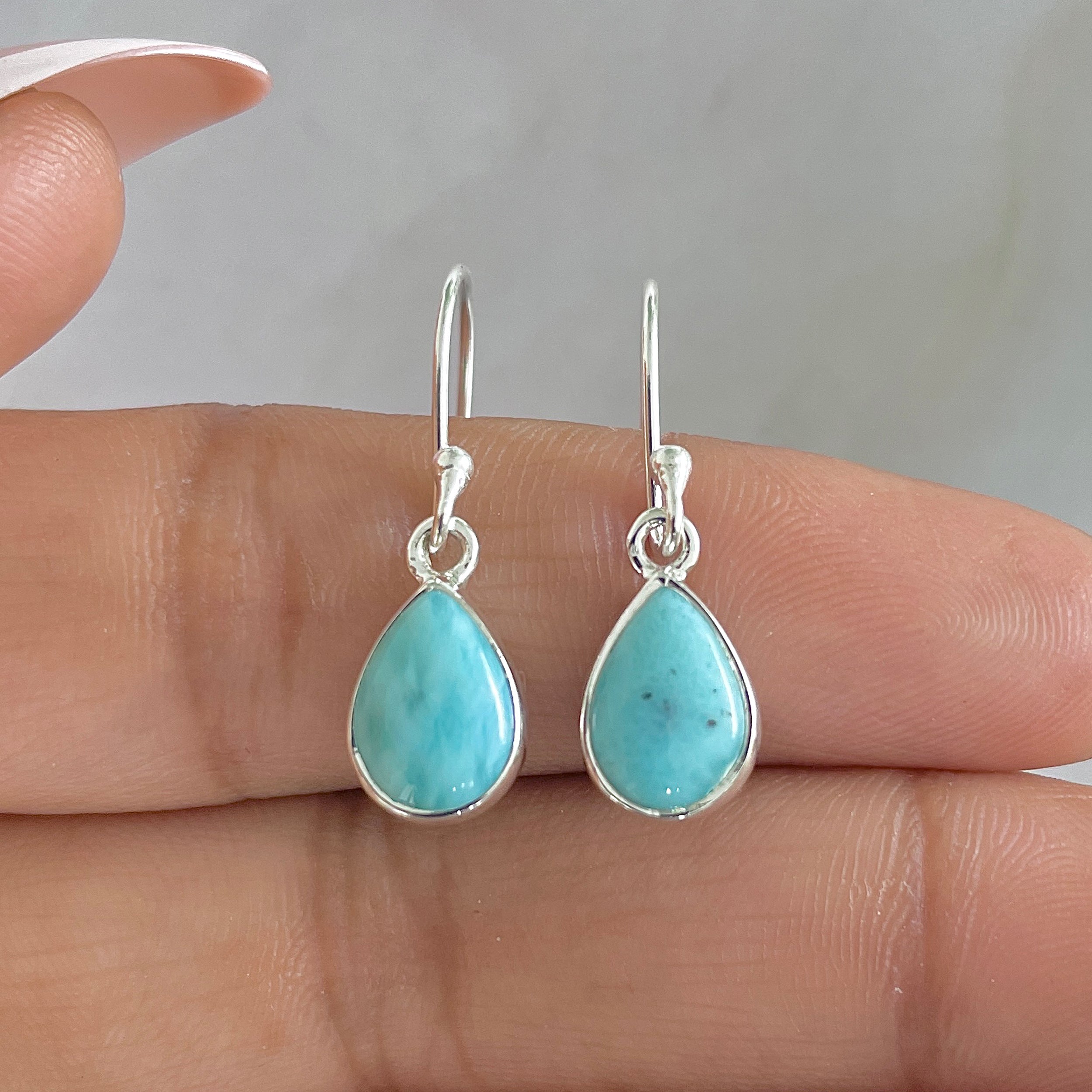 Larimar Earring-(LAR-E-699.)