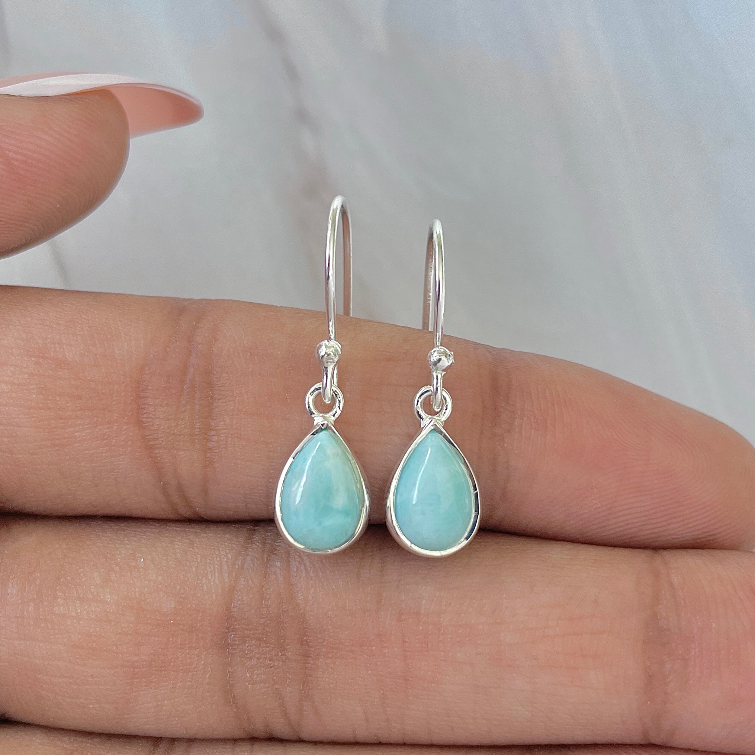Larimar Earring-(LAR-E-705.)