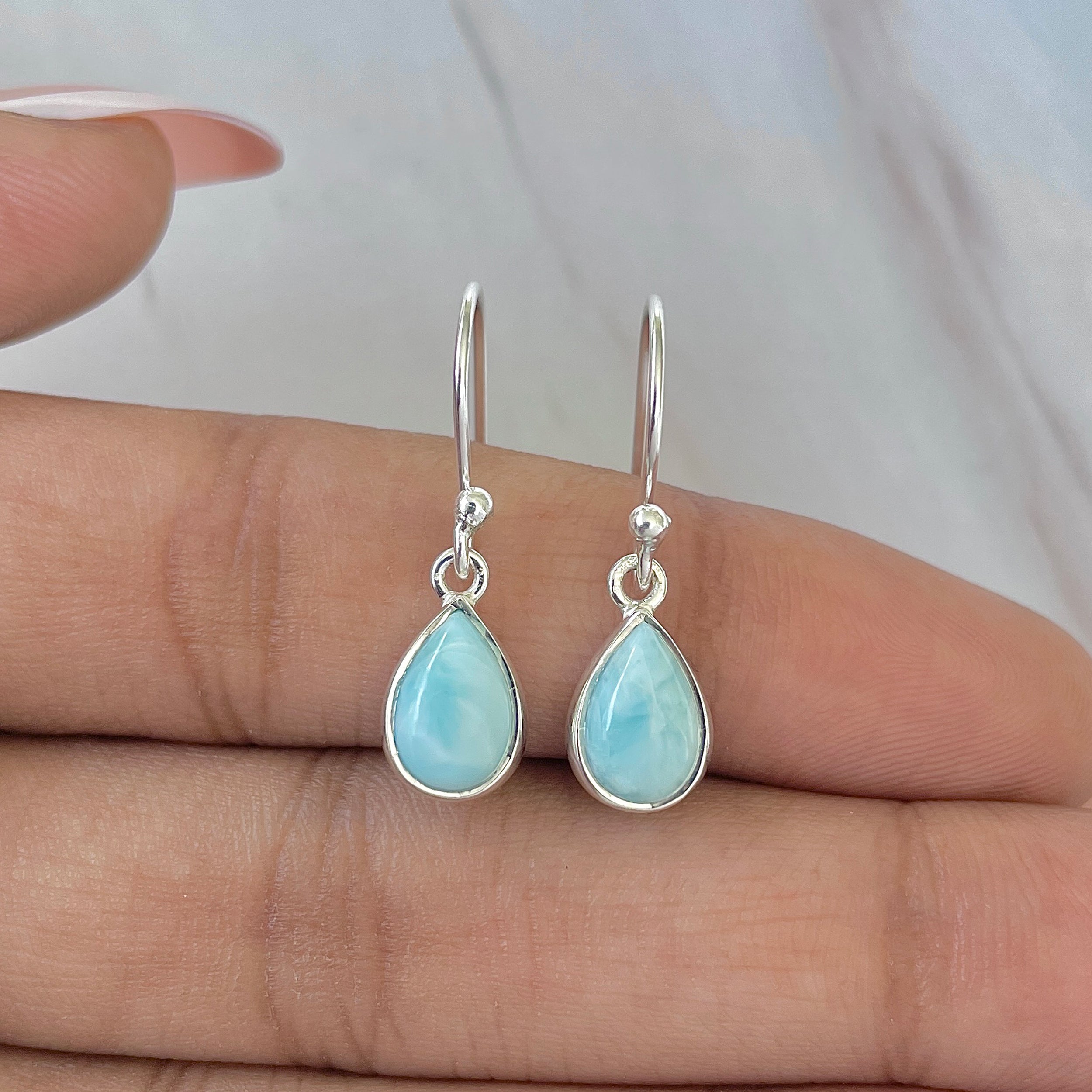 Larimar Earring-(LAR-E-707.)