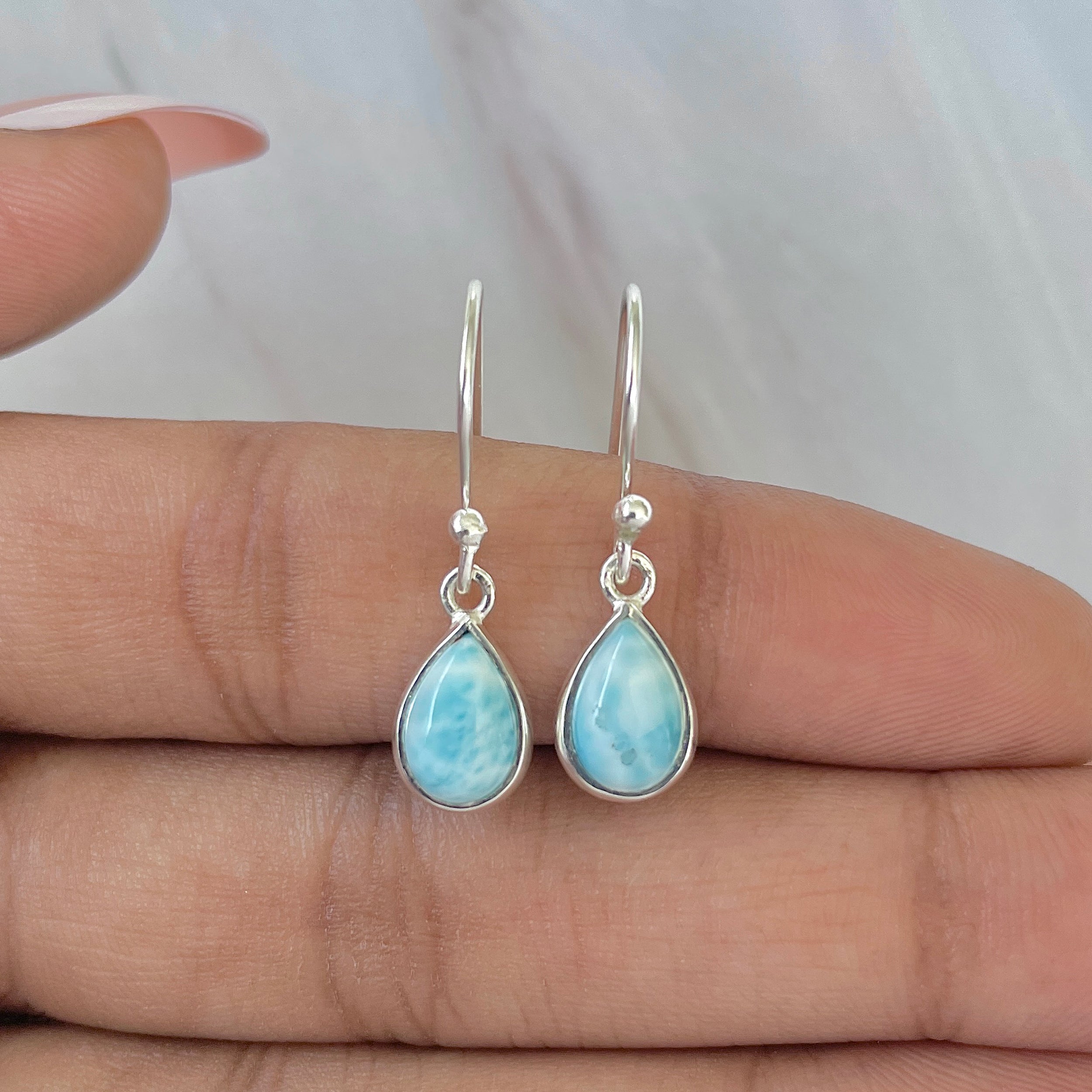 Larimar Earring-(LAR-E-714.)