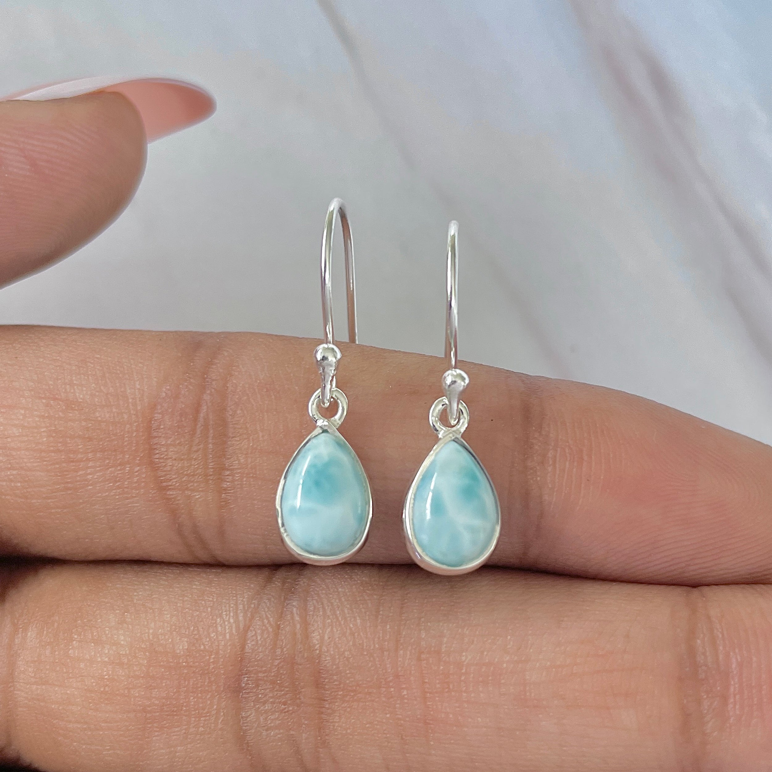 Larimar Earring-(LAR-E-722.)