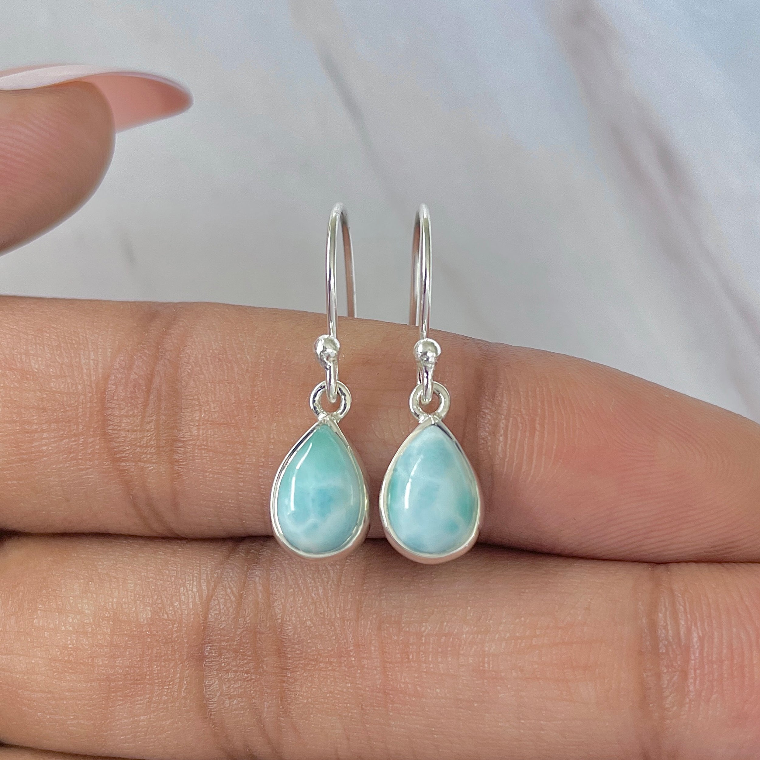 Larimar Earring-(LAR-E-723.)