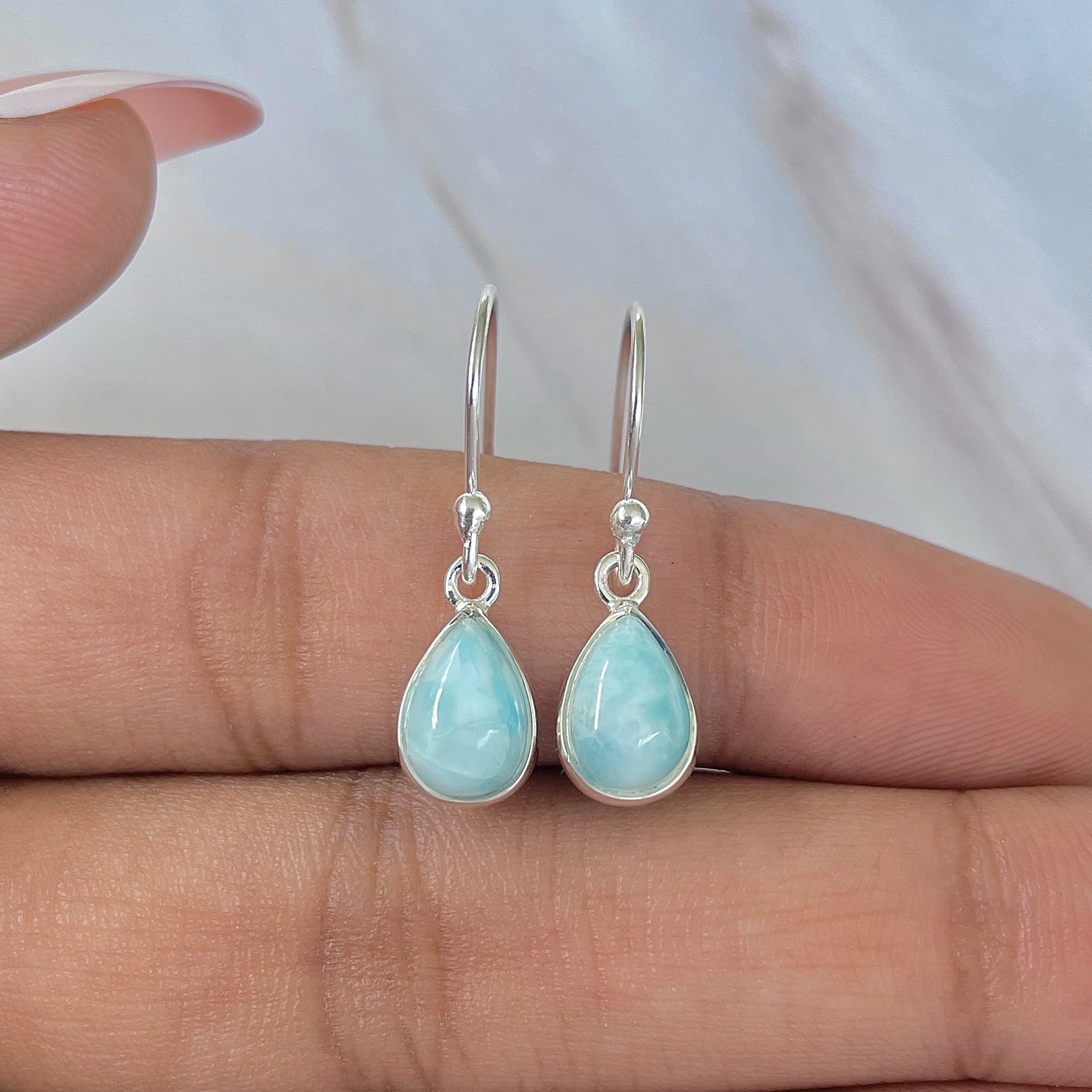 Larimar Earring-(LAR-E-725.)