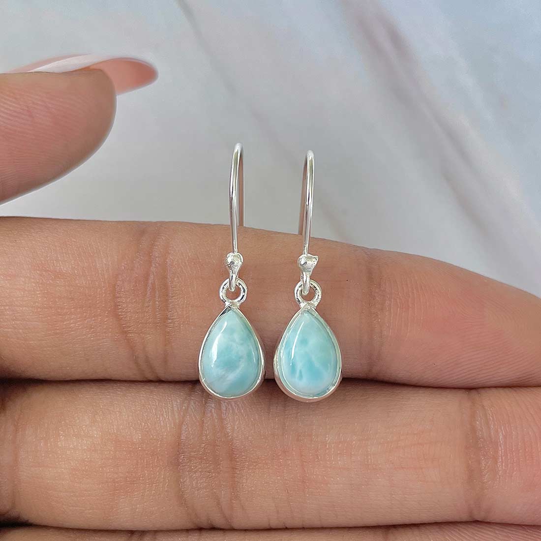 Larimar Earring-(LAR-E-727.)