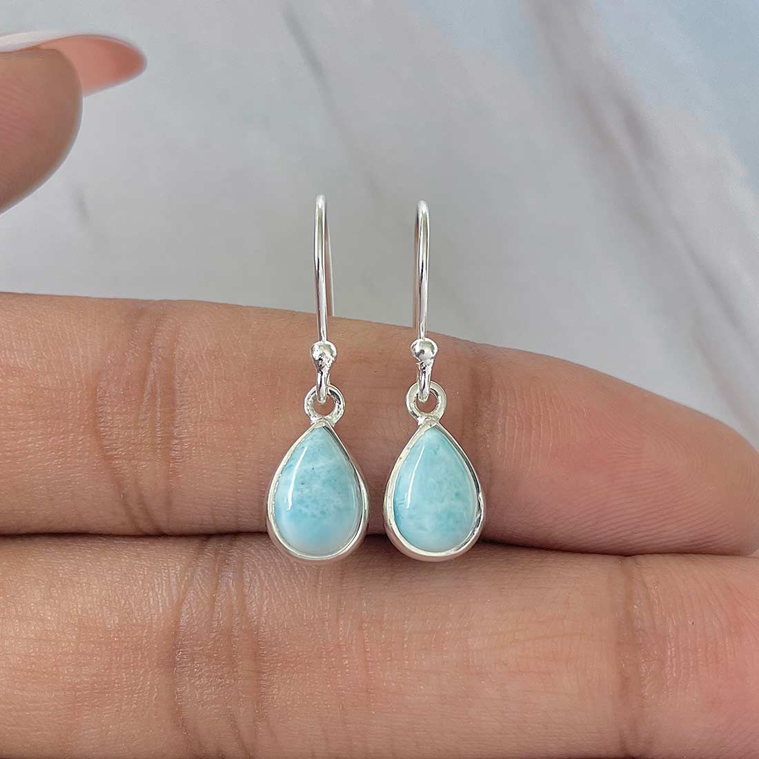 Larimar Earring-(LAR-E-728.)