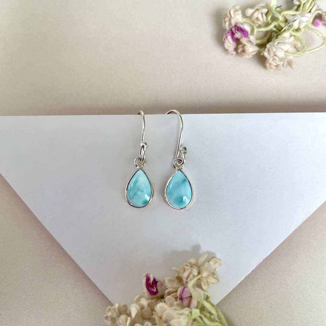 Larimar Earring-(LAR-E-729.)