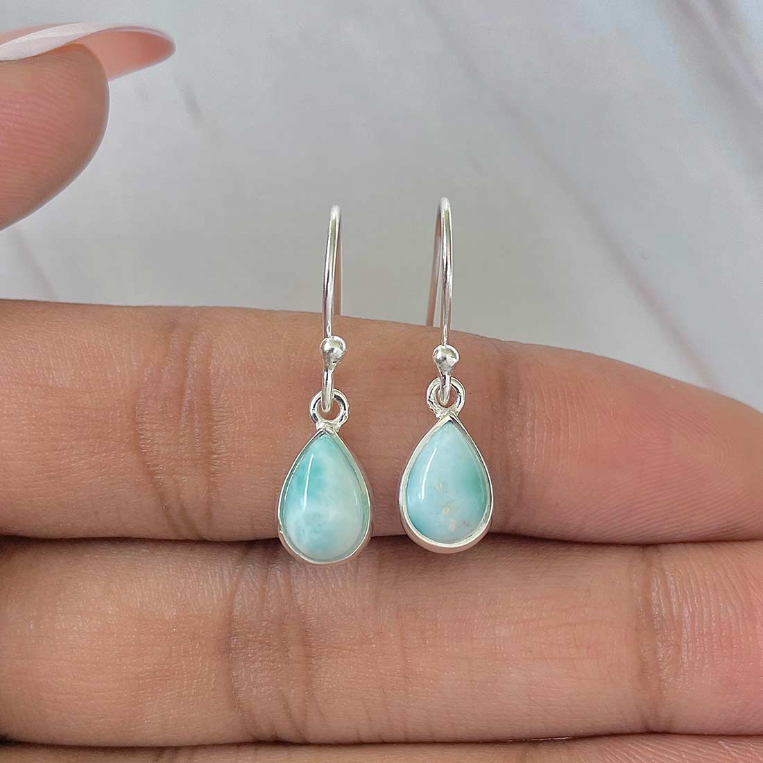Larimar Earring-(LAR-E-730.)
