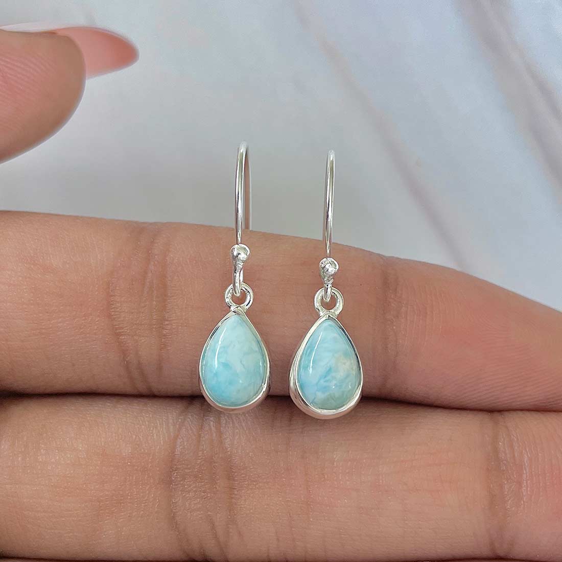 Larimar Earring-(LAR-E-731.)