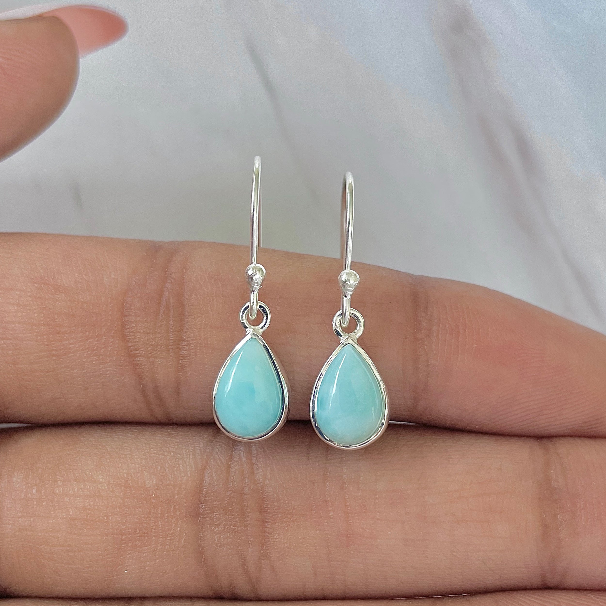 Larimar Earring-(LAR-E-732.)
