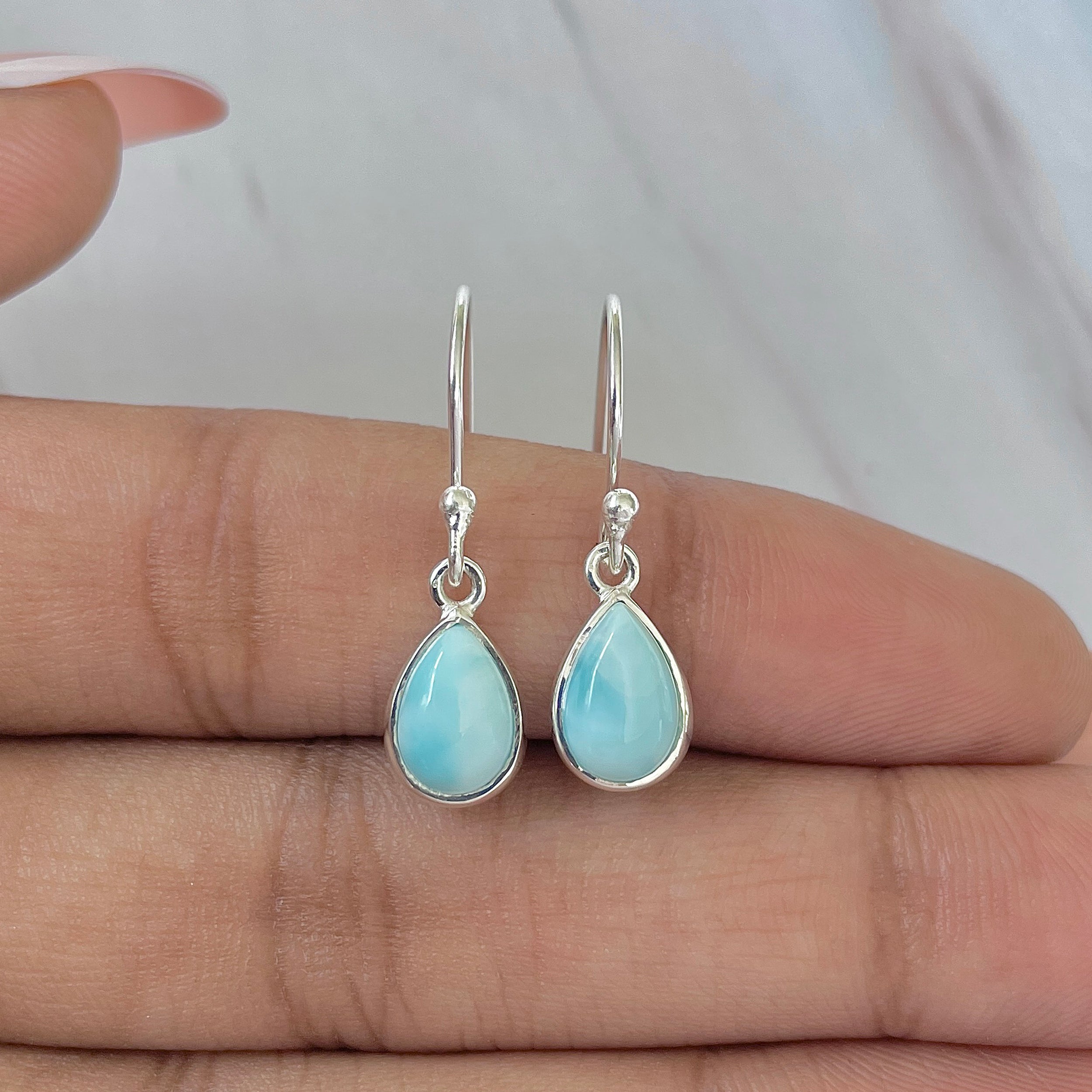 Larimar Earring-(LAR-E-733.)