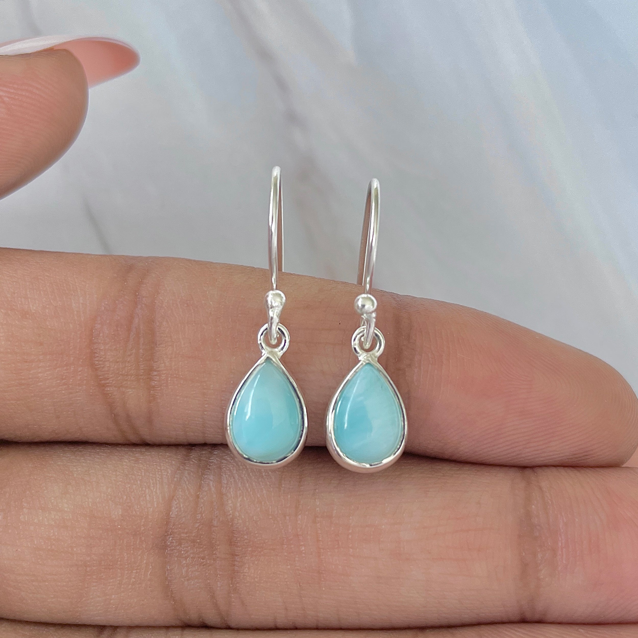 Larimar Earring-(LAR-E-736.)