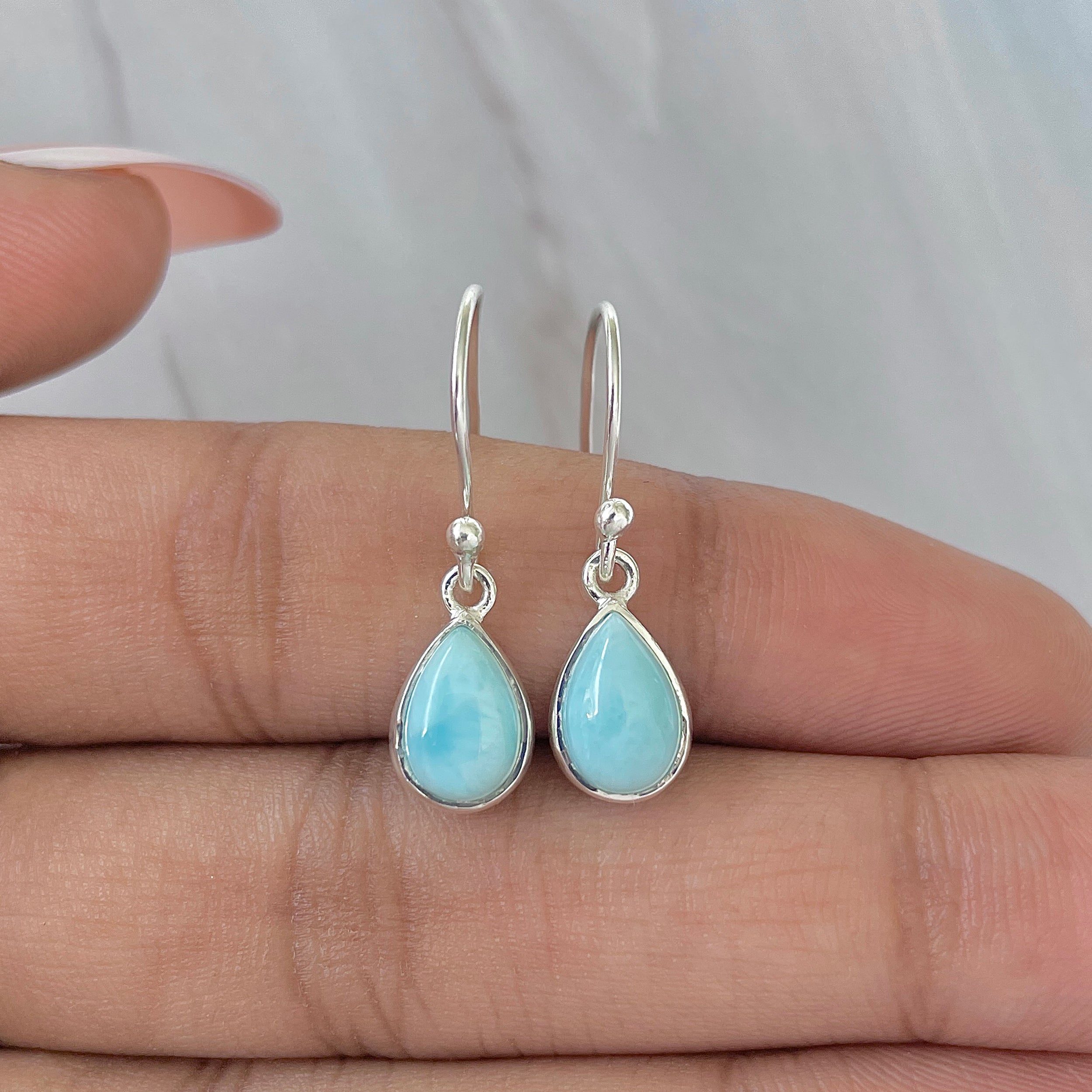 Larimar Earring-(LAR-E-737.)