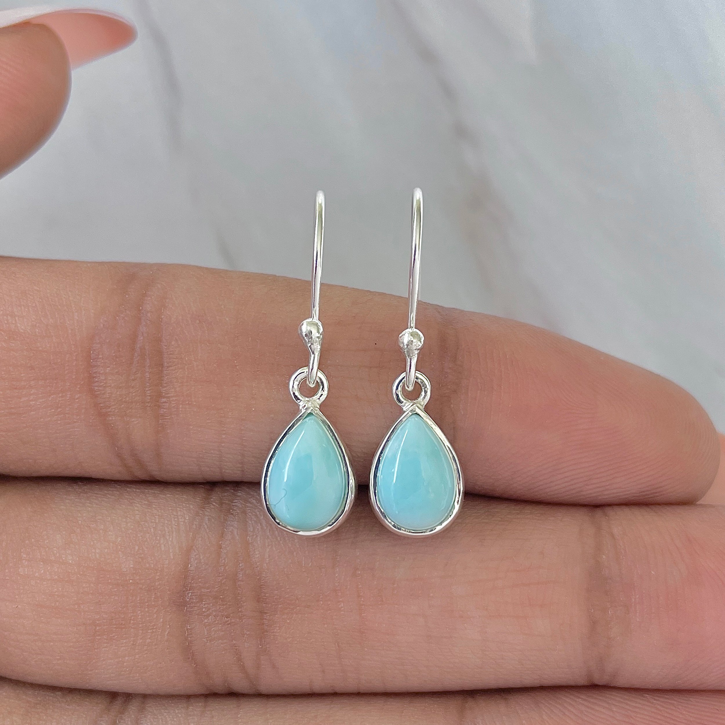 Larimar Earring-(LAR-E-738.)