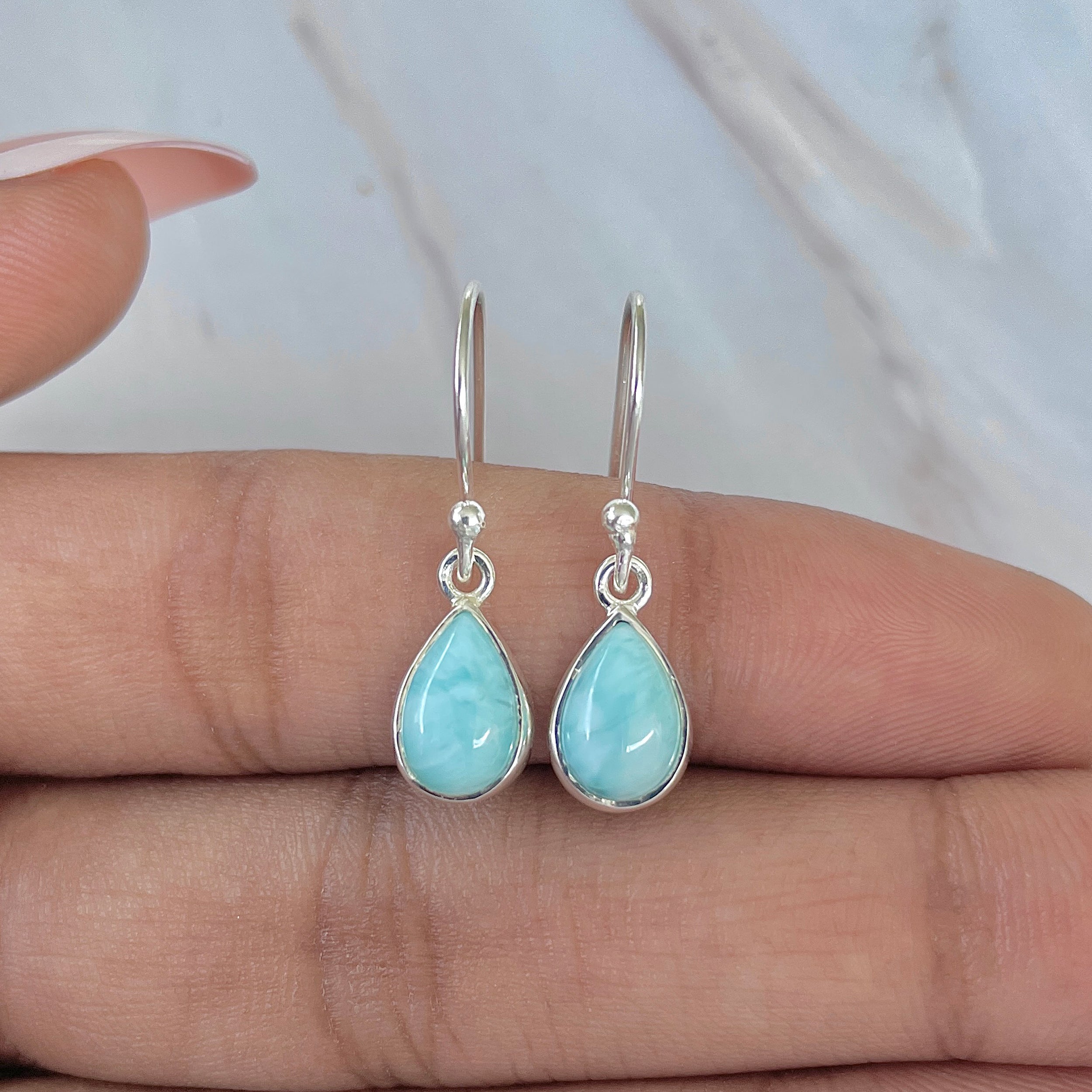 Larimar Earring-(LAR-E-739.)