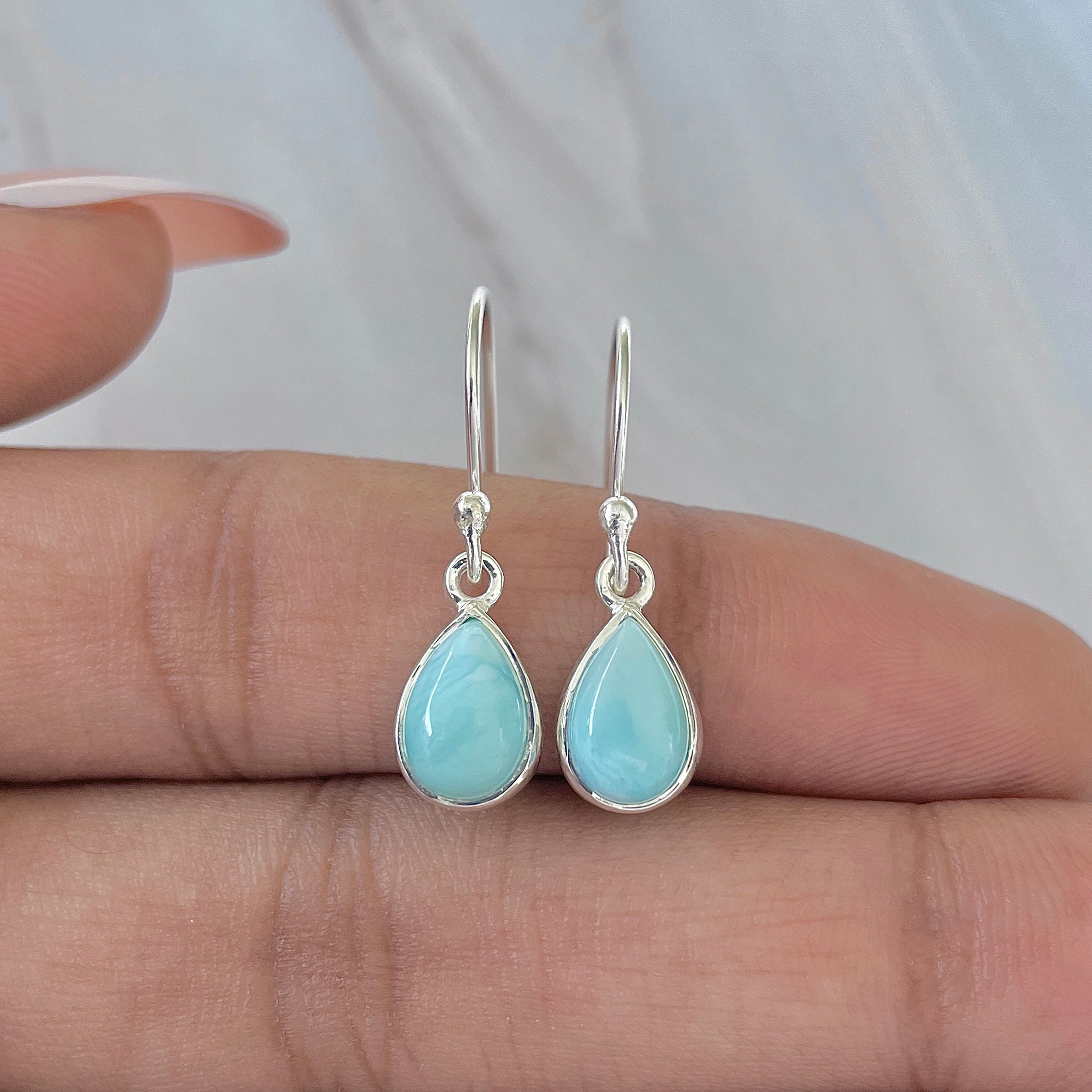 Larimar Earring-(LAR-E-740.)
