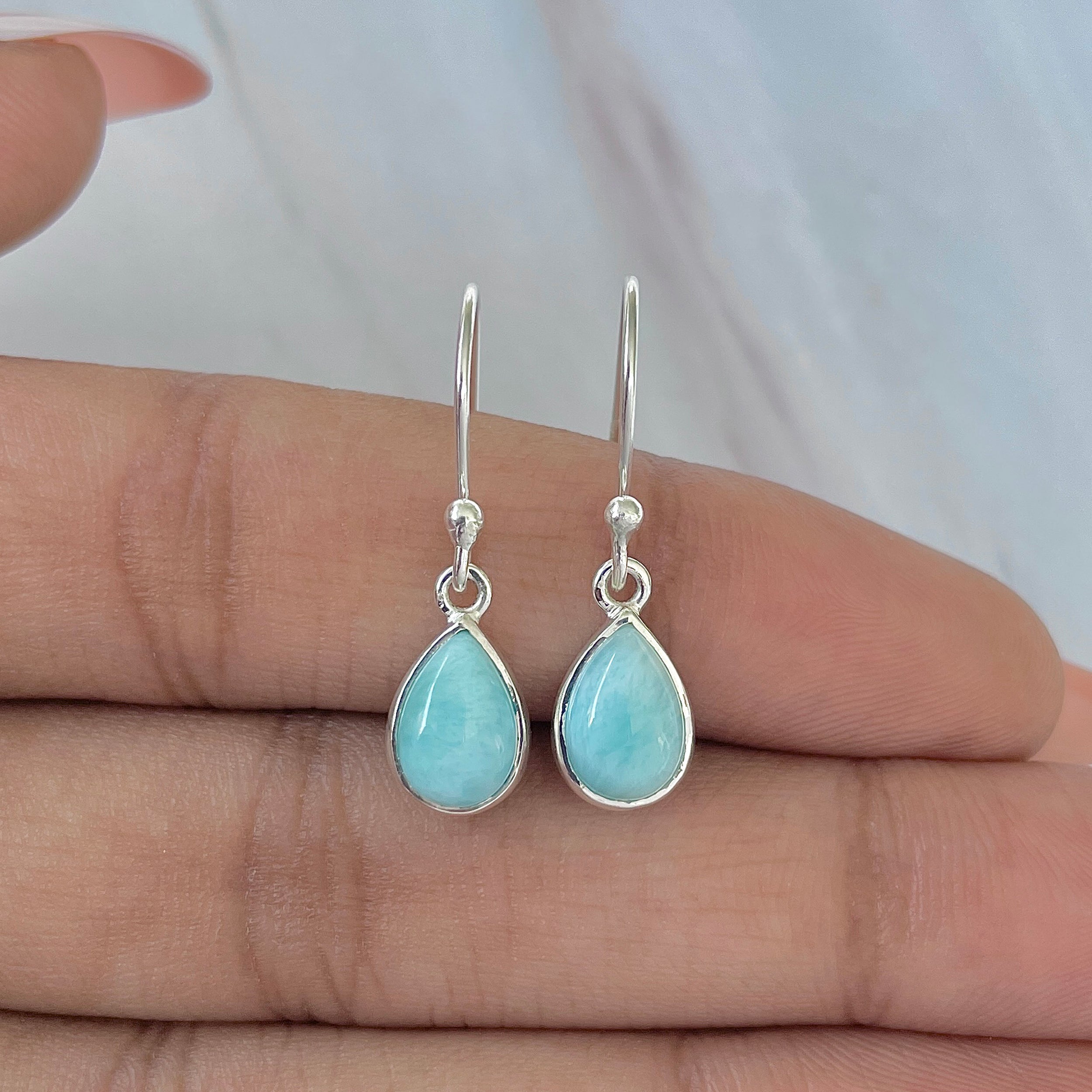 Larimar Earring-(LAR-E-741.)
