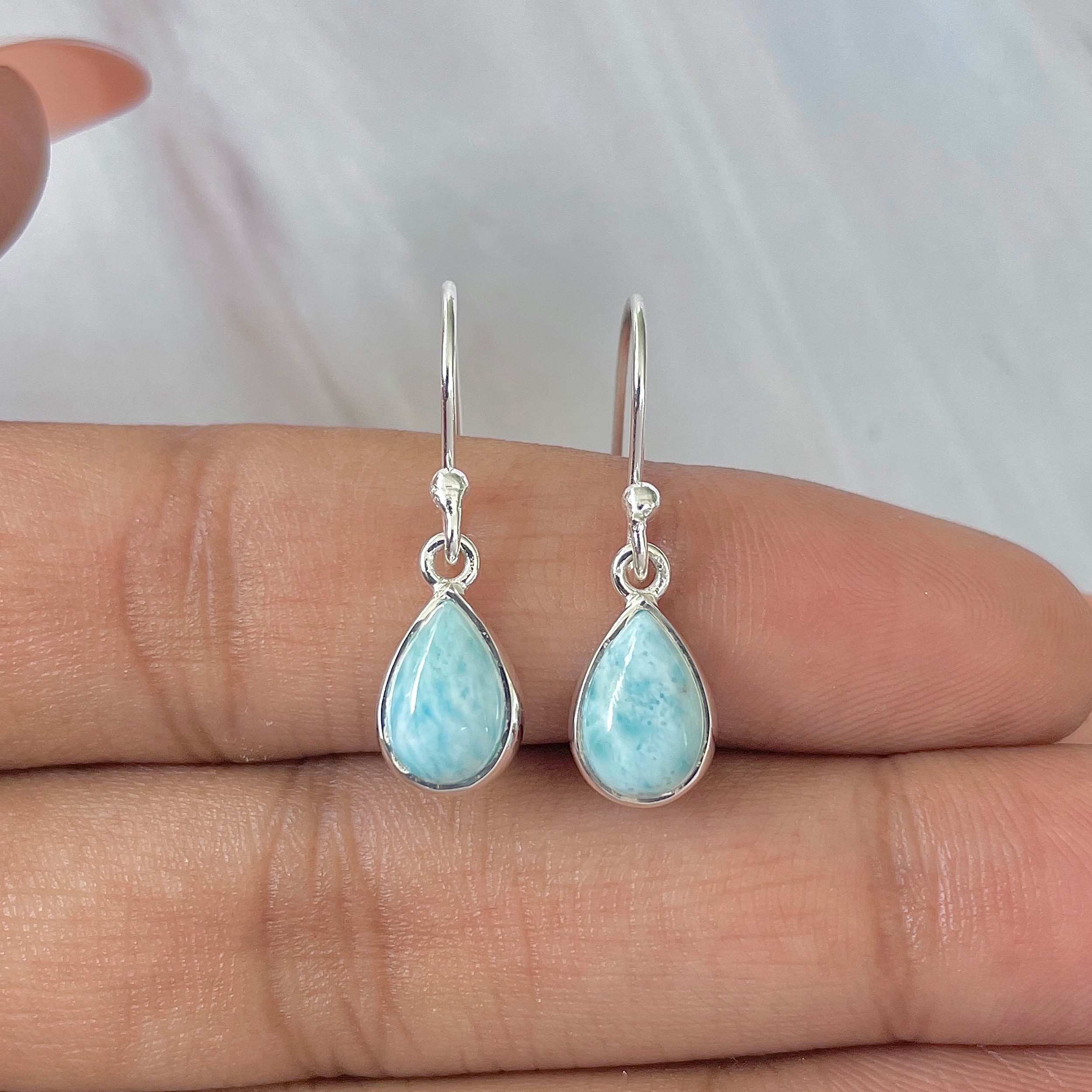 Larimar Earring-(LAR-E-743.)