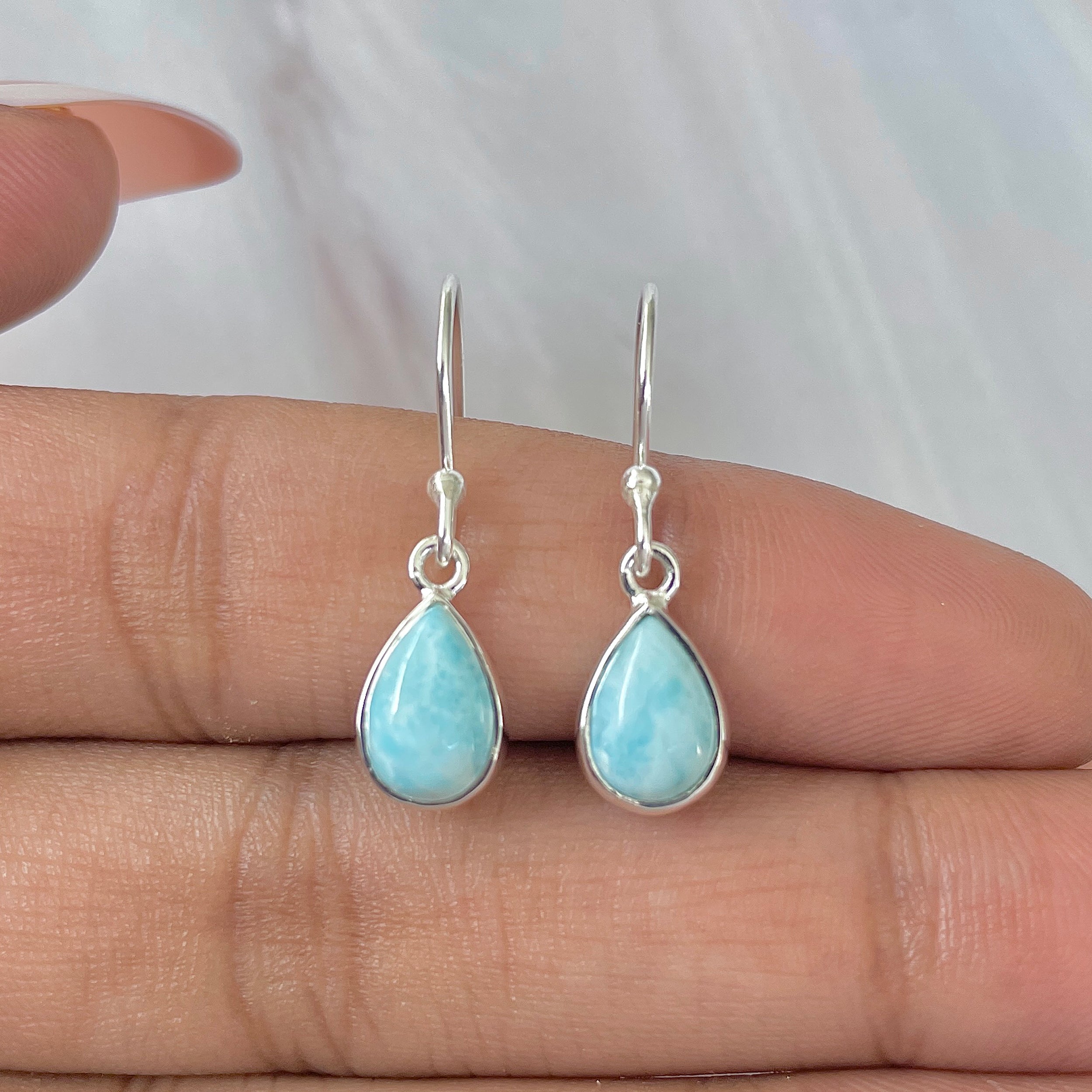 Larimar Earring-(LAR-E-744.)