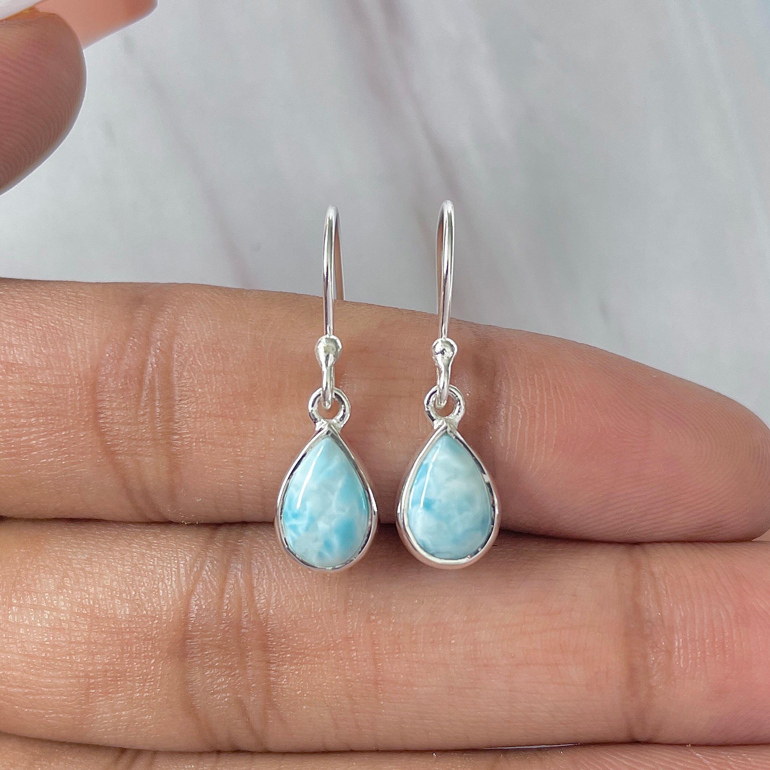 Larimar Earring-(LAR-E-746.)