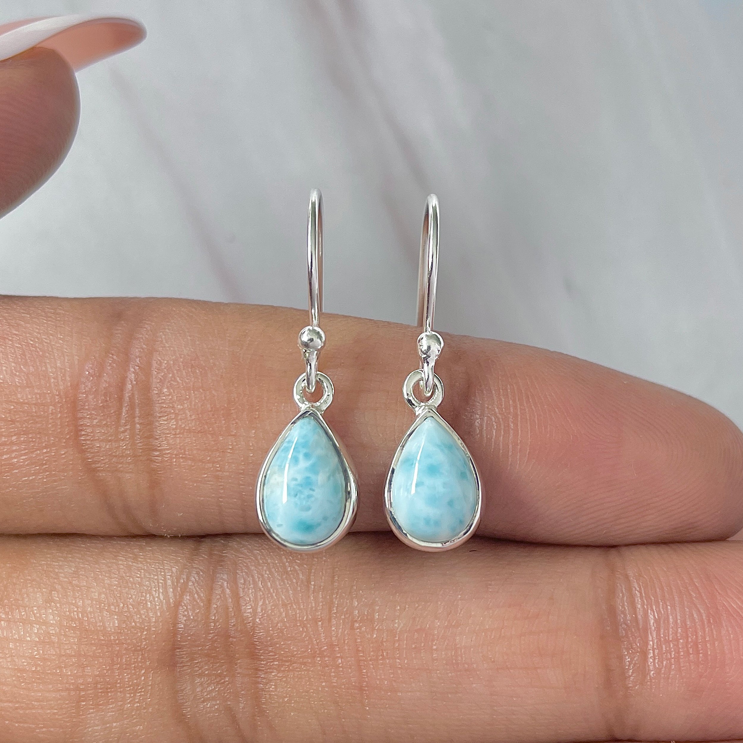 Larimar Earring-(LAR-E-747.)