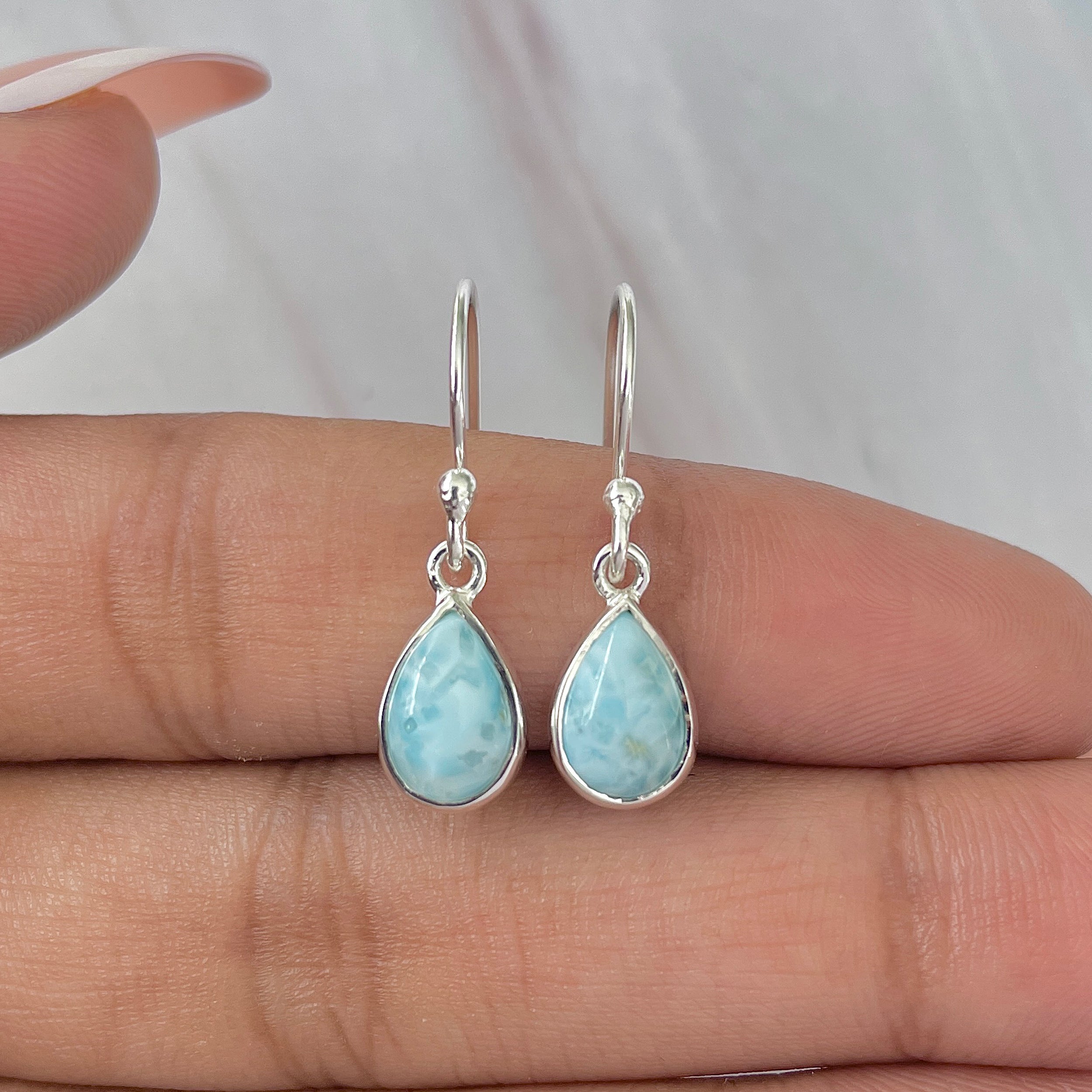 Larimar Earring-(LAR-E-749.)