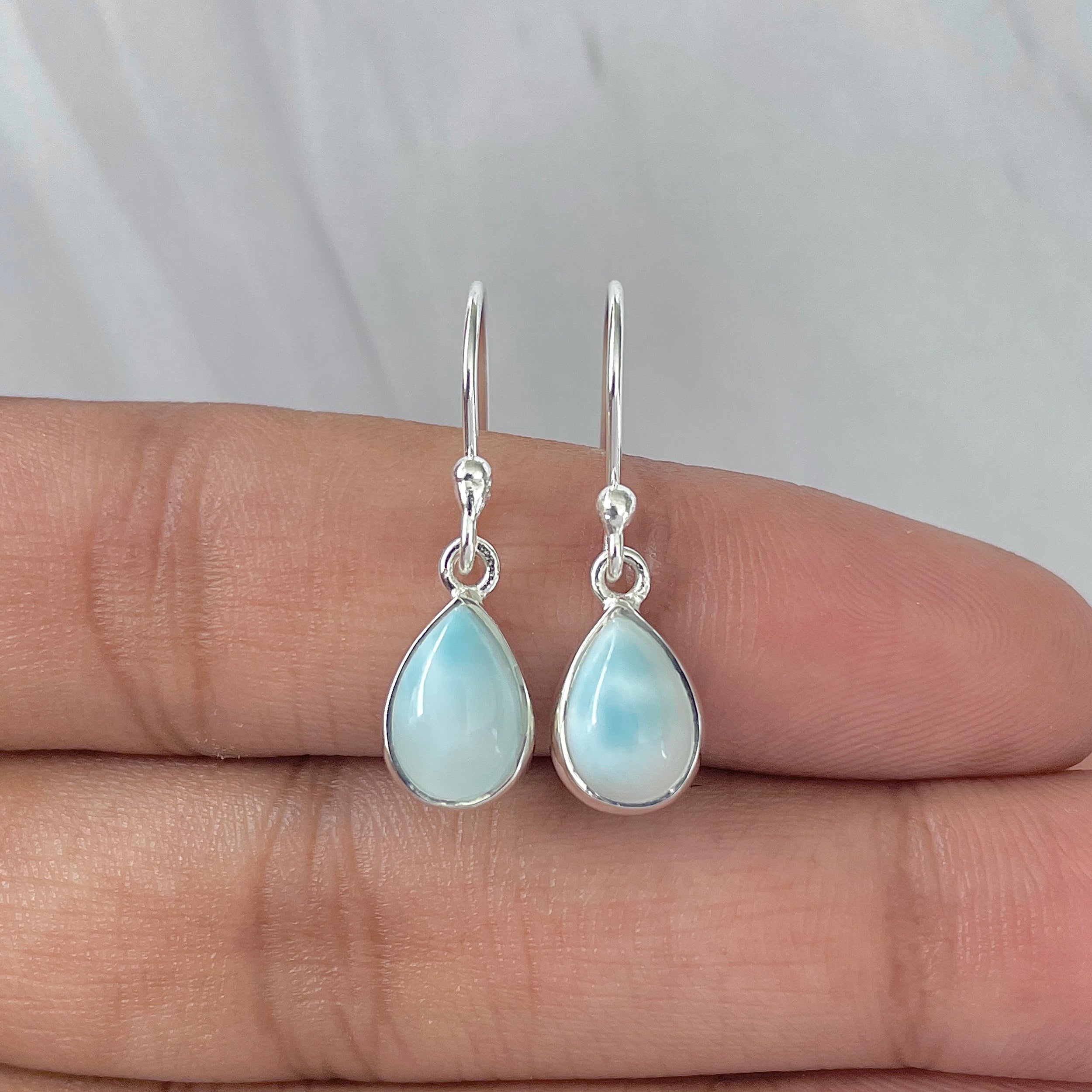 Larimar Earring-(LAR-E-757.)