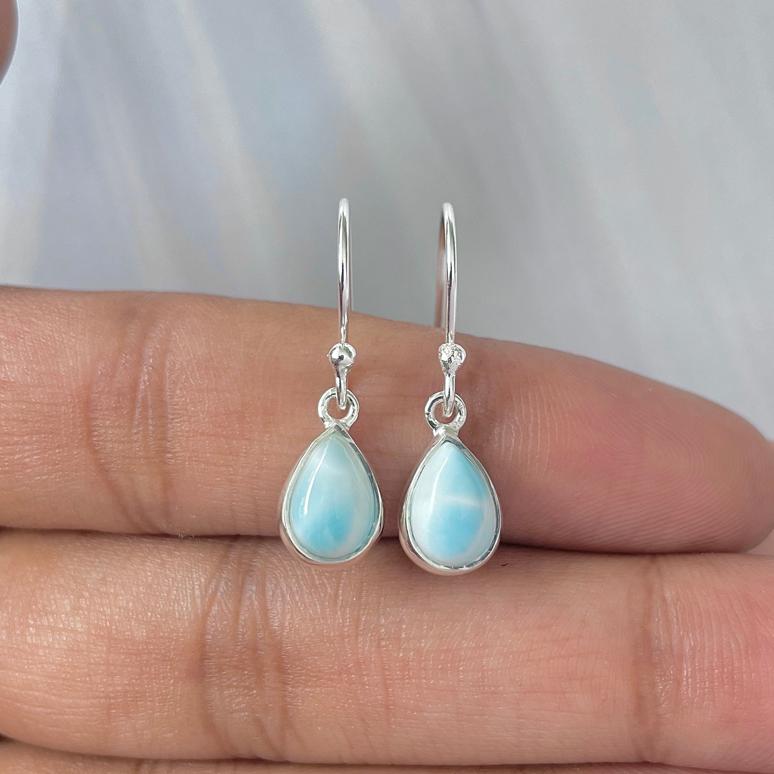 Larimar Earring-(LAR-E-761.)