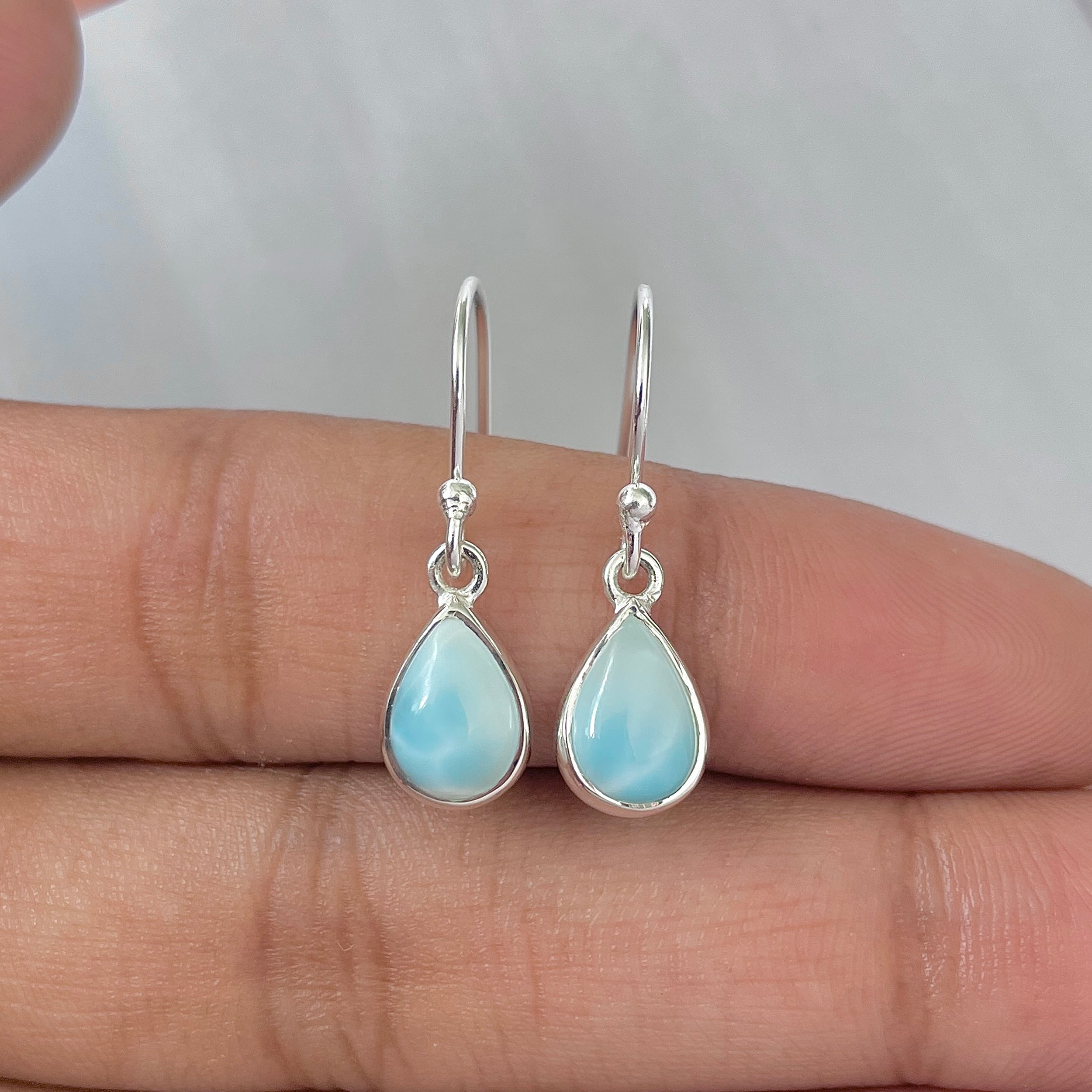 Larimar Earring-(LAR-E-765.)