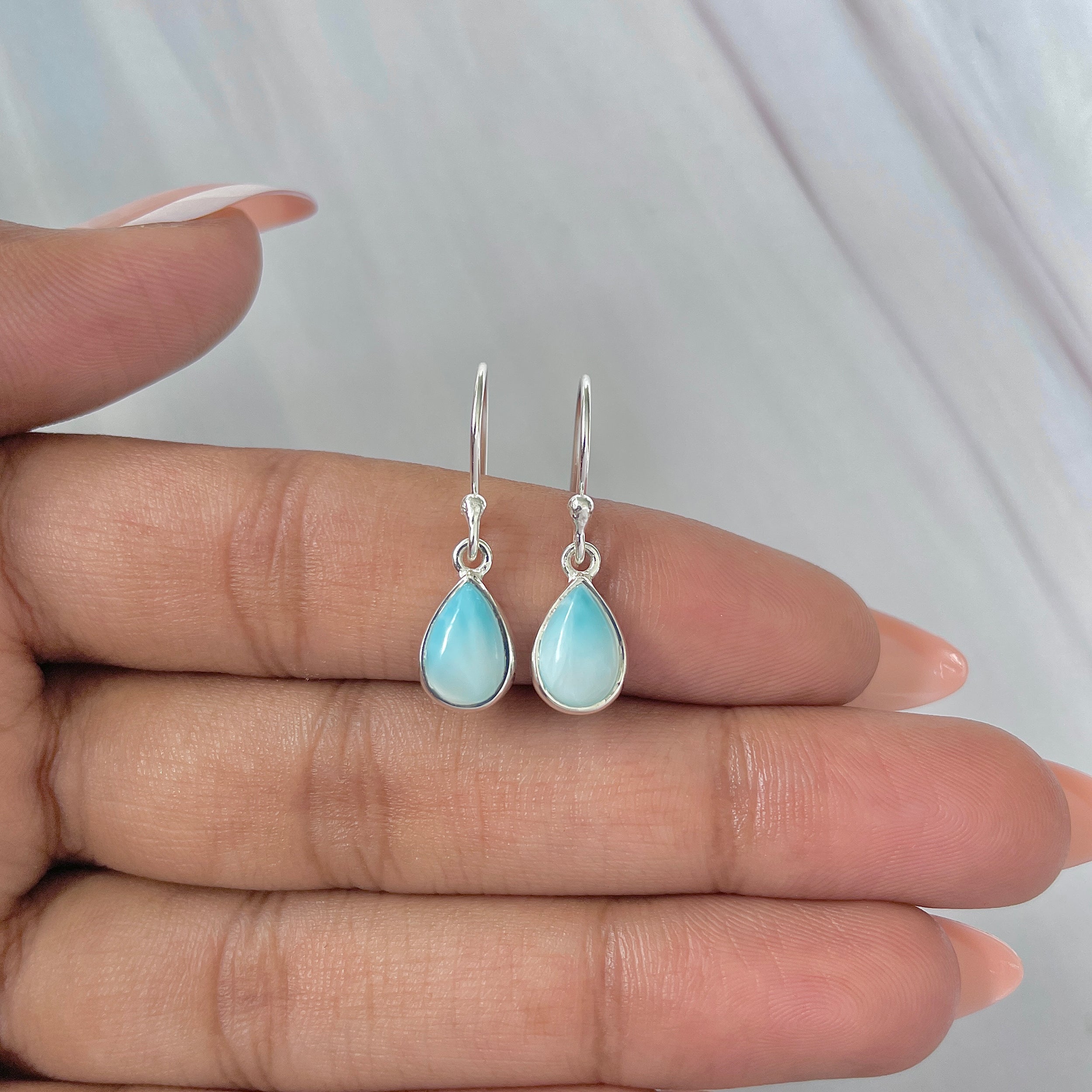 Larimar Earring-(LAR-E-767.)