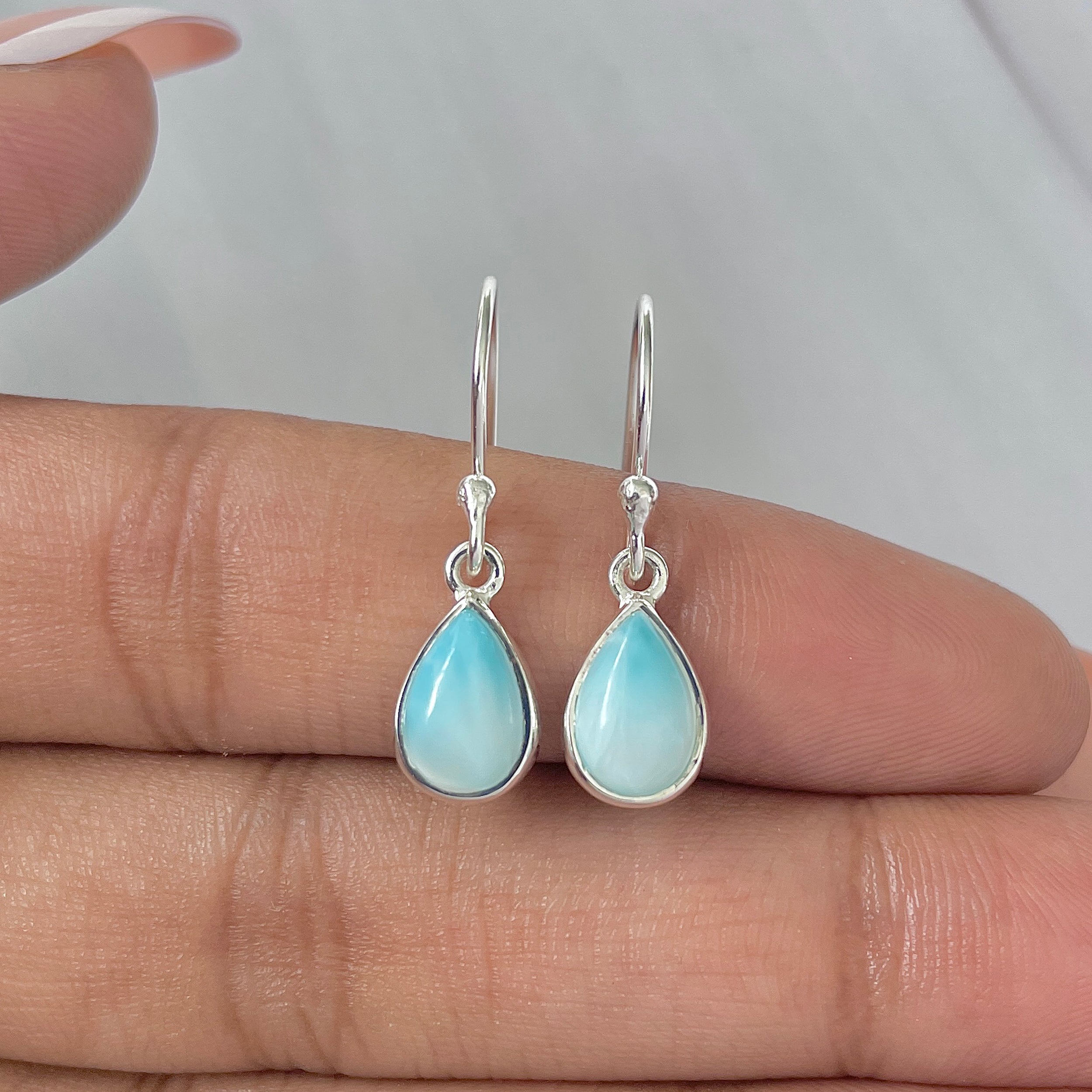 Larimar Earring-(LAR-E-767.)