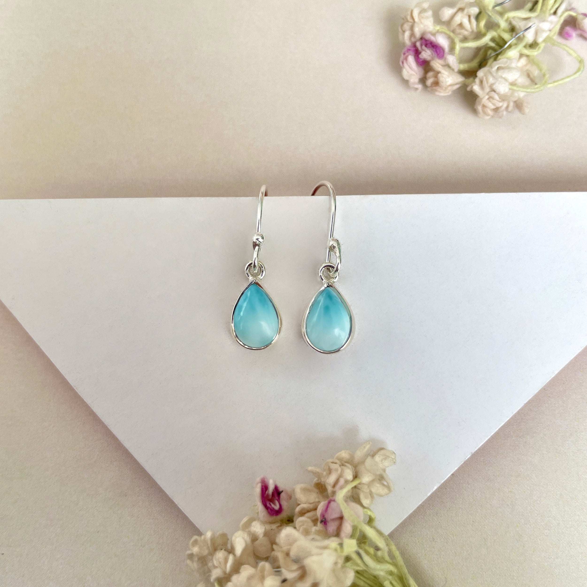 Larimar Earring-(LAR-E-767.)