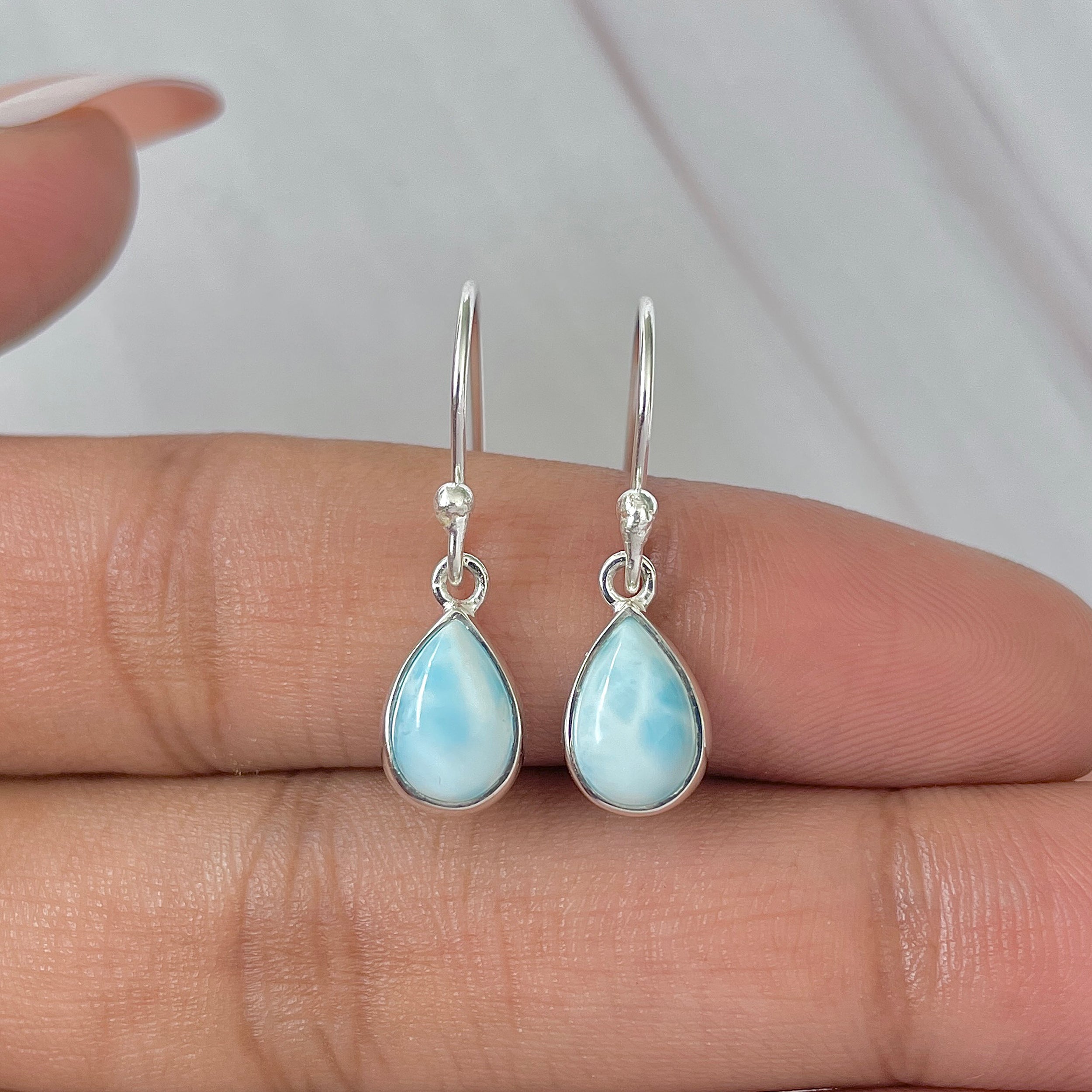 Larimar Earring-(LAR-E-769.)