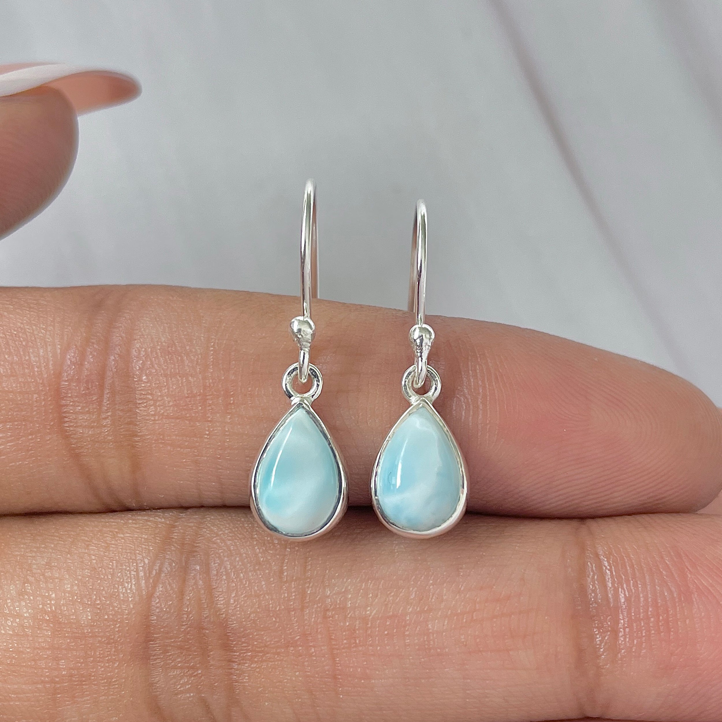 Larimar Earring-(LAR-E-770.)