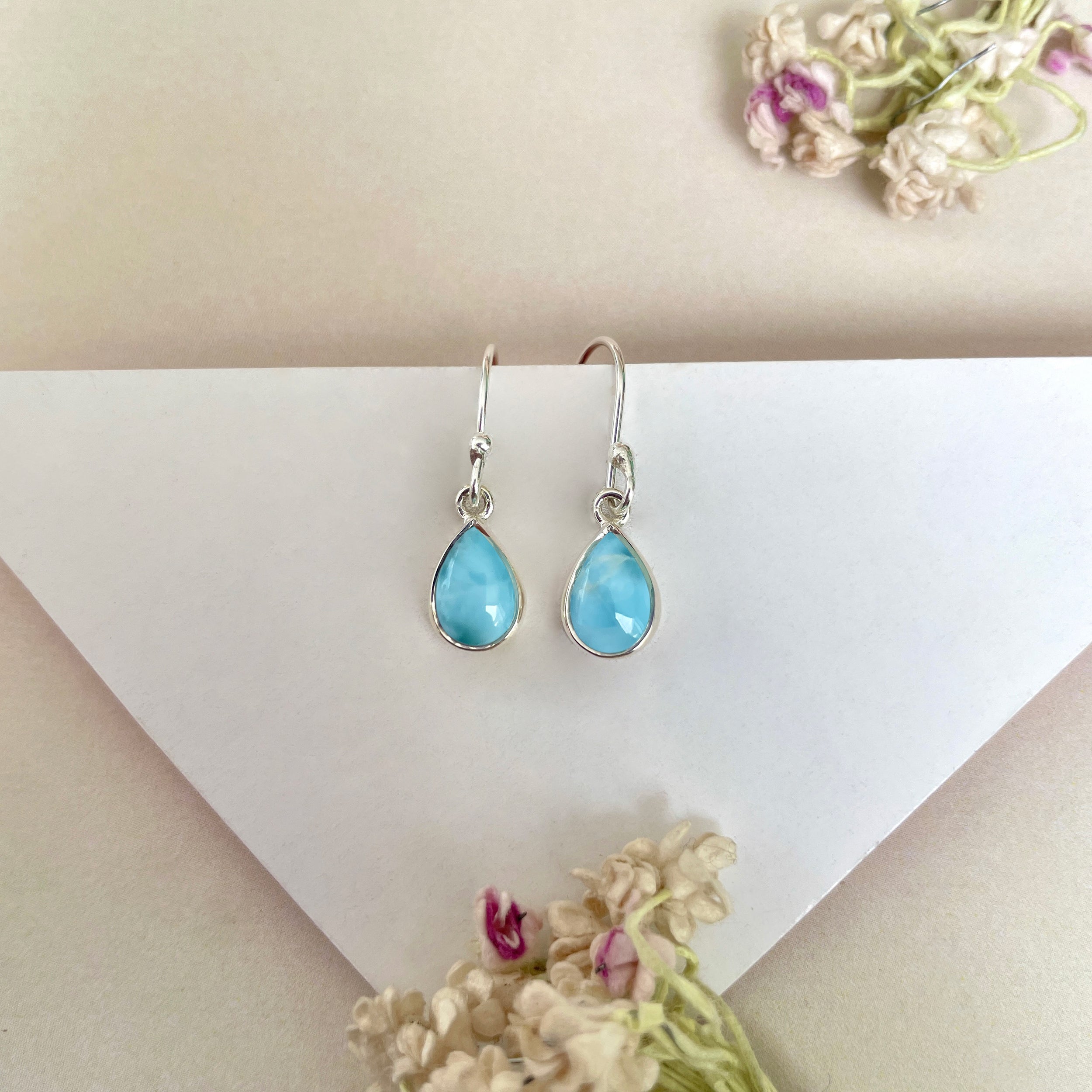 Larimar Earring-(LAR-E-772.)