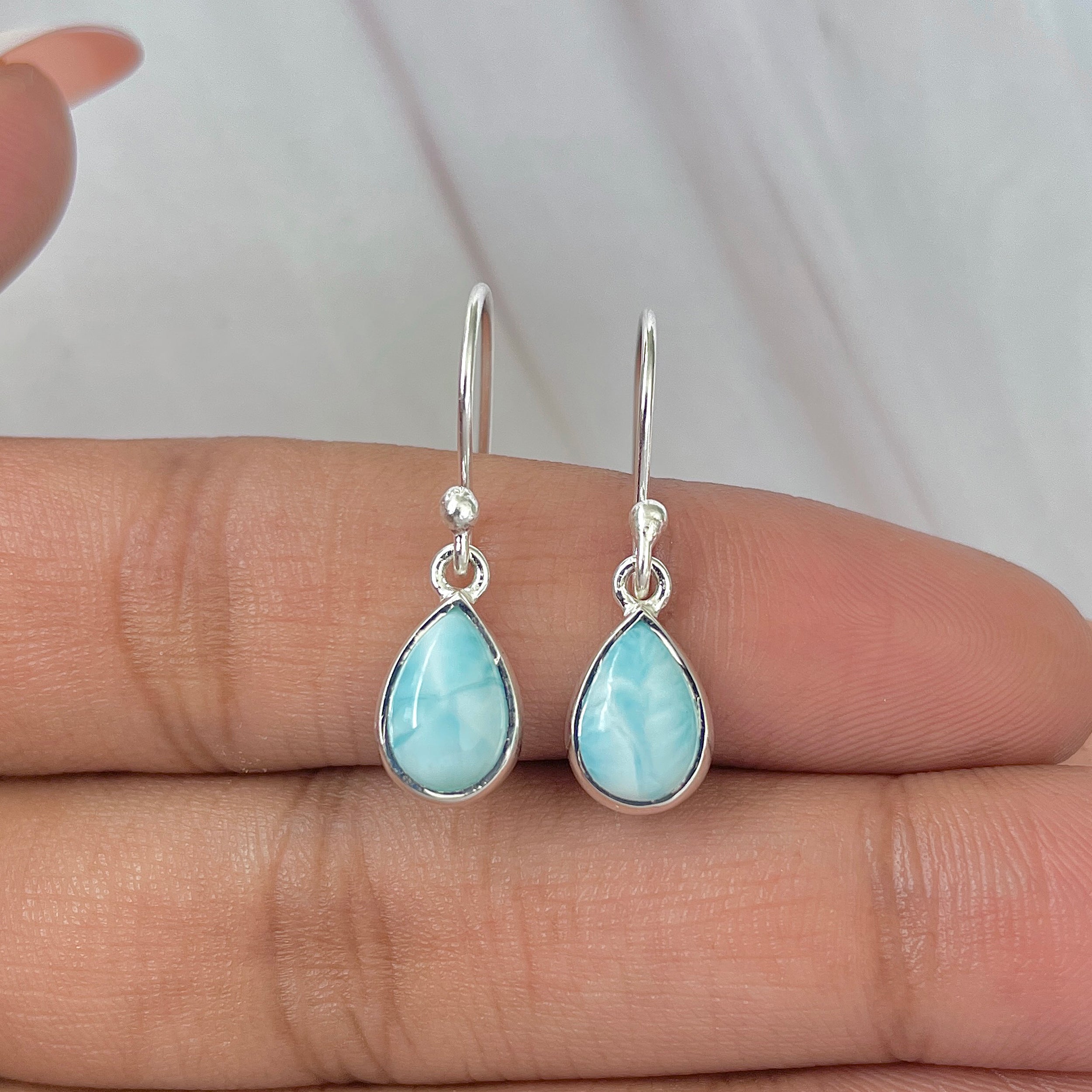 Larimar Earring-(LAR-E-773.)