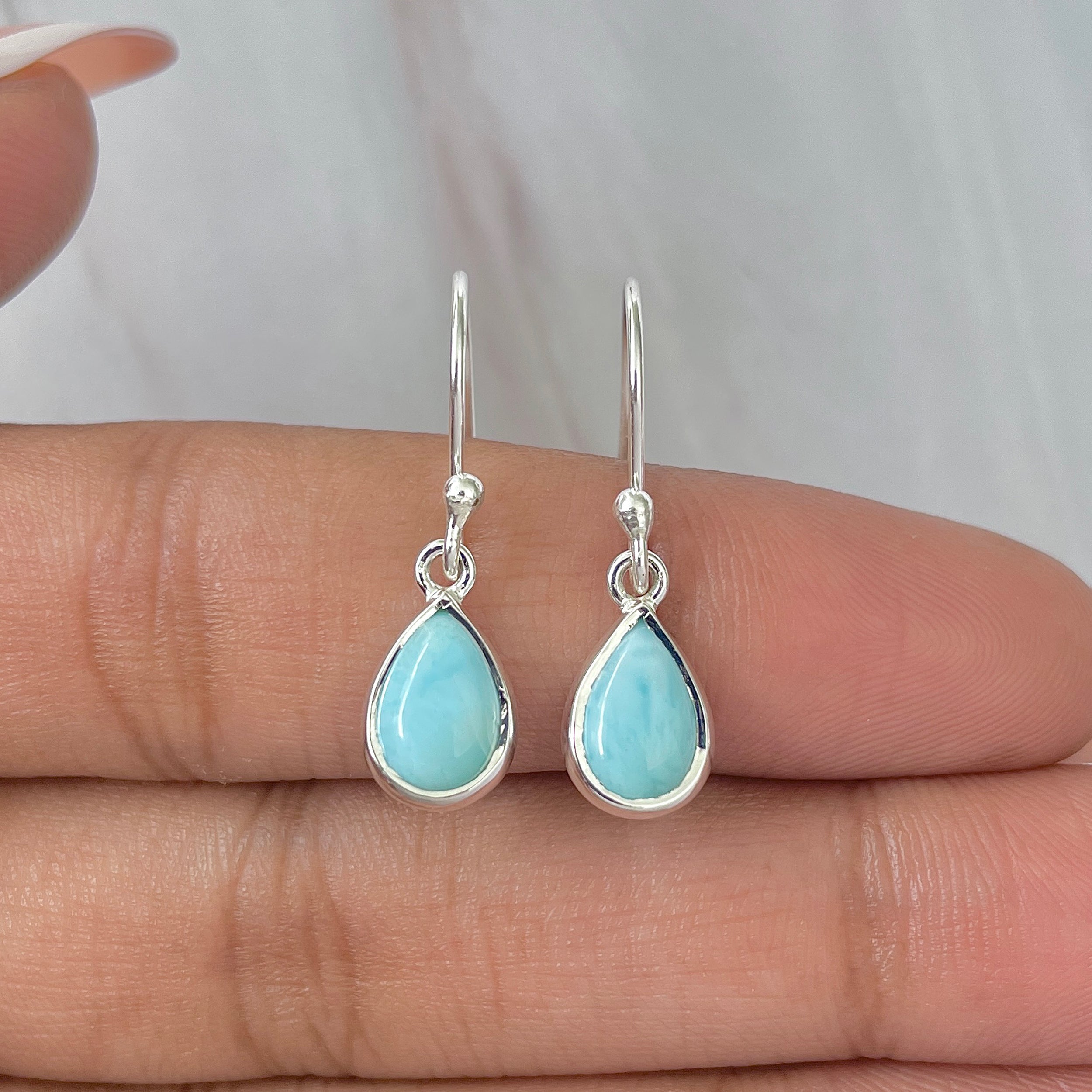 Larimar Earring-(LAR-E-774.)