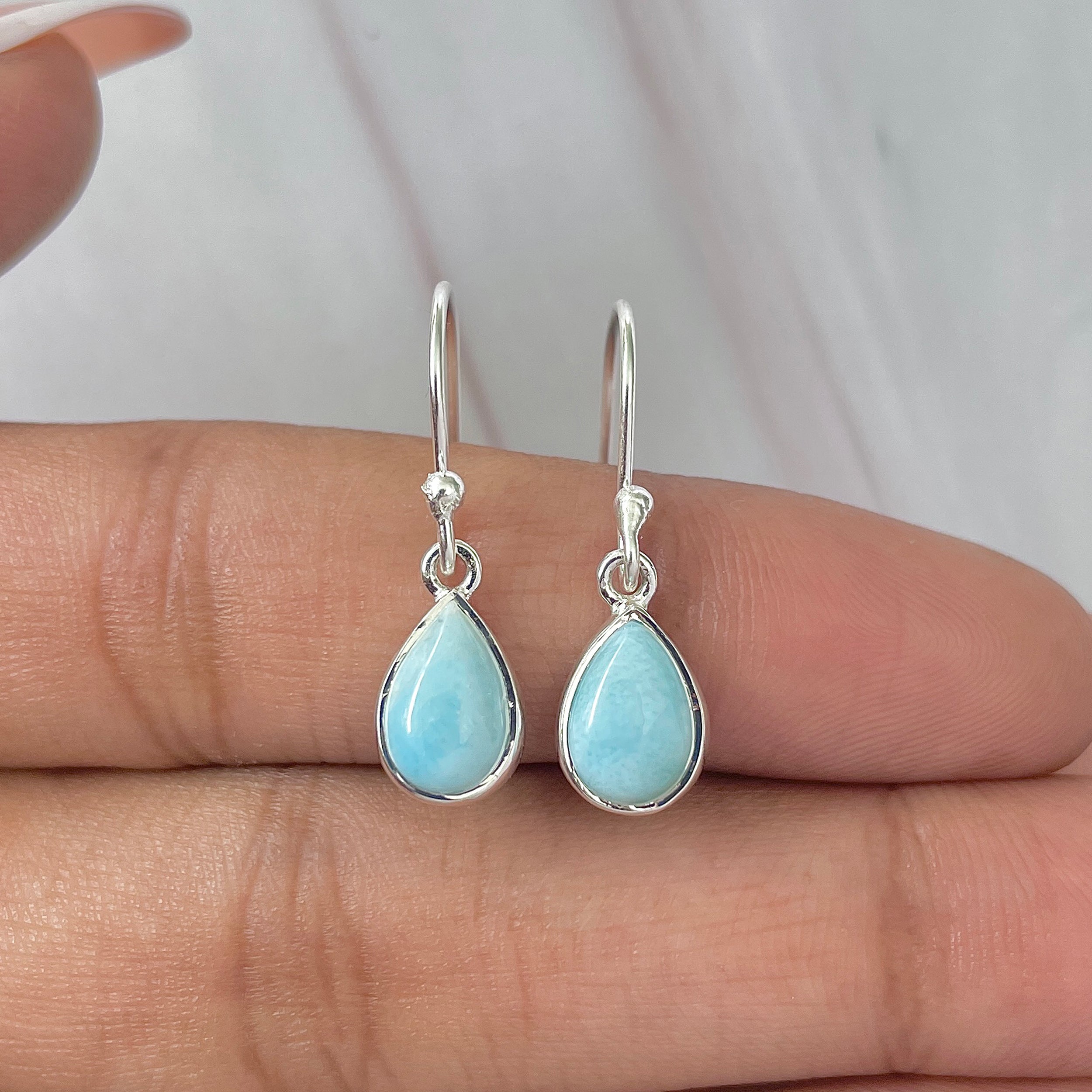 Larimar Earring-(LAR-E-775.)