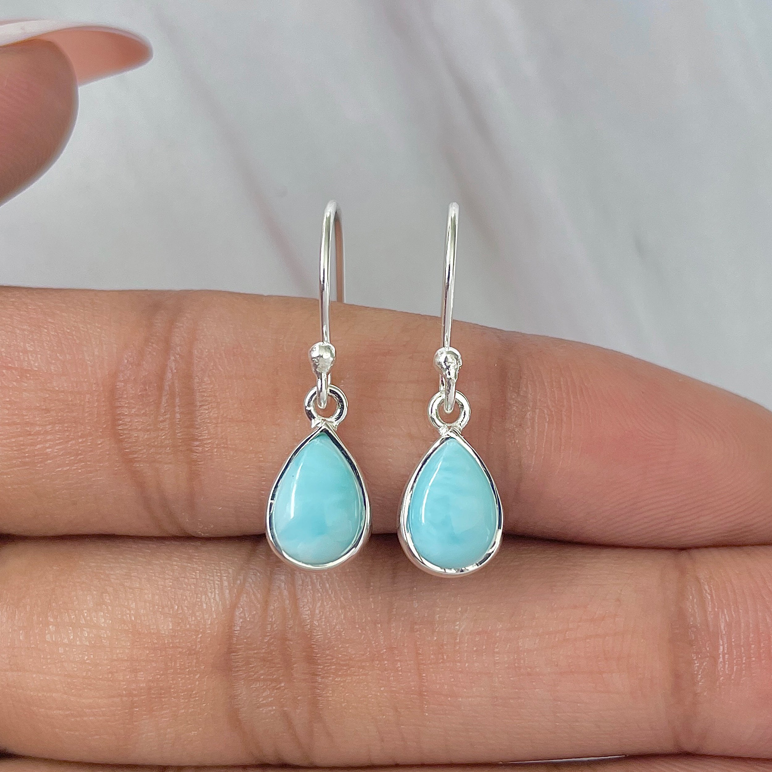 Larimar Earring-(LAR-E-776.)