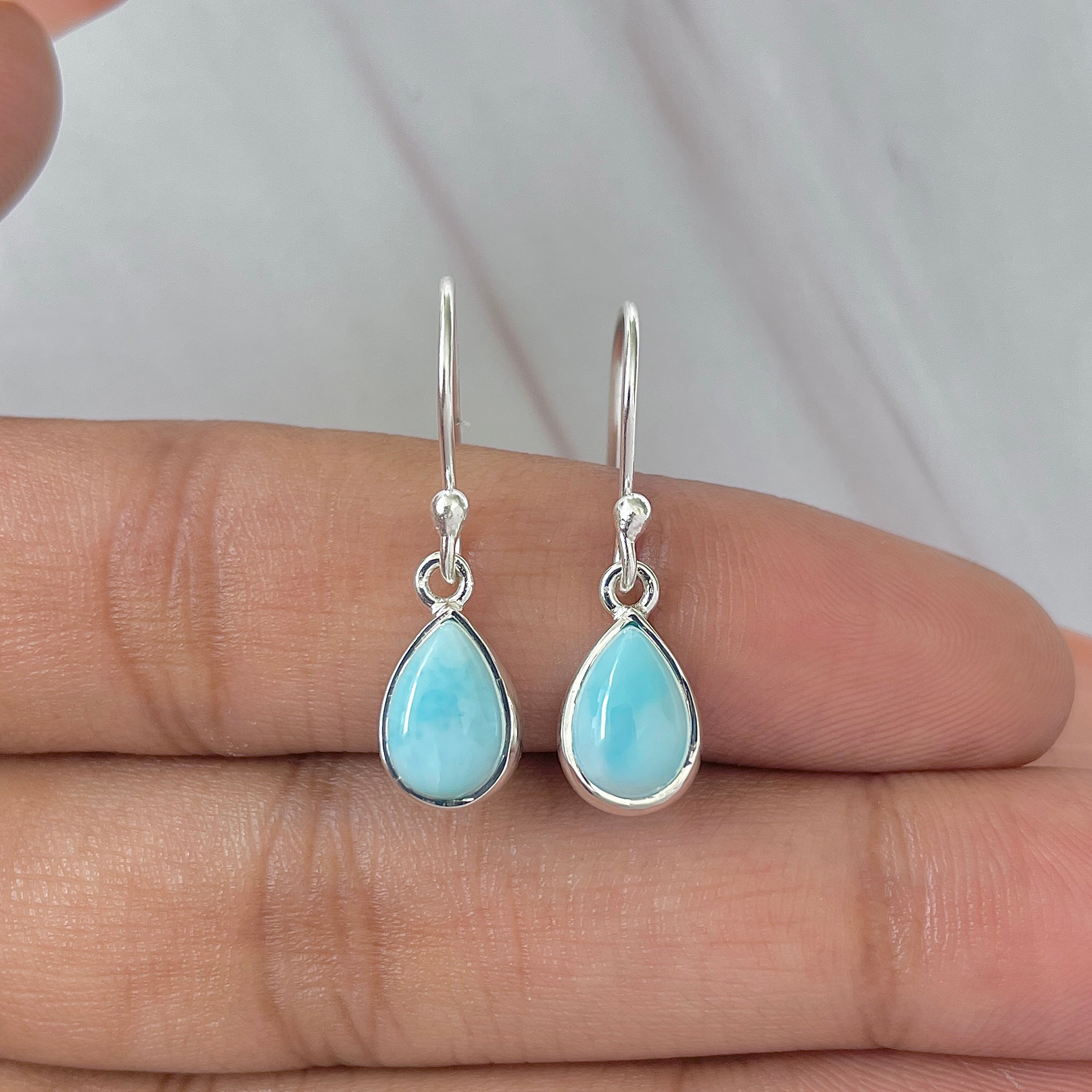 Larimar Earring-(LAR-E-779.)