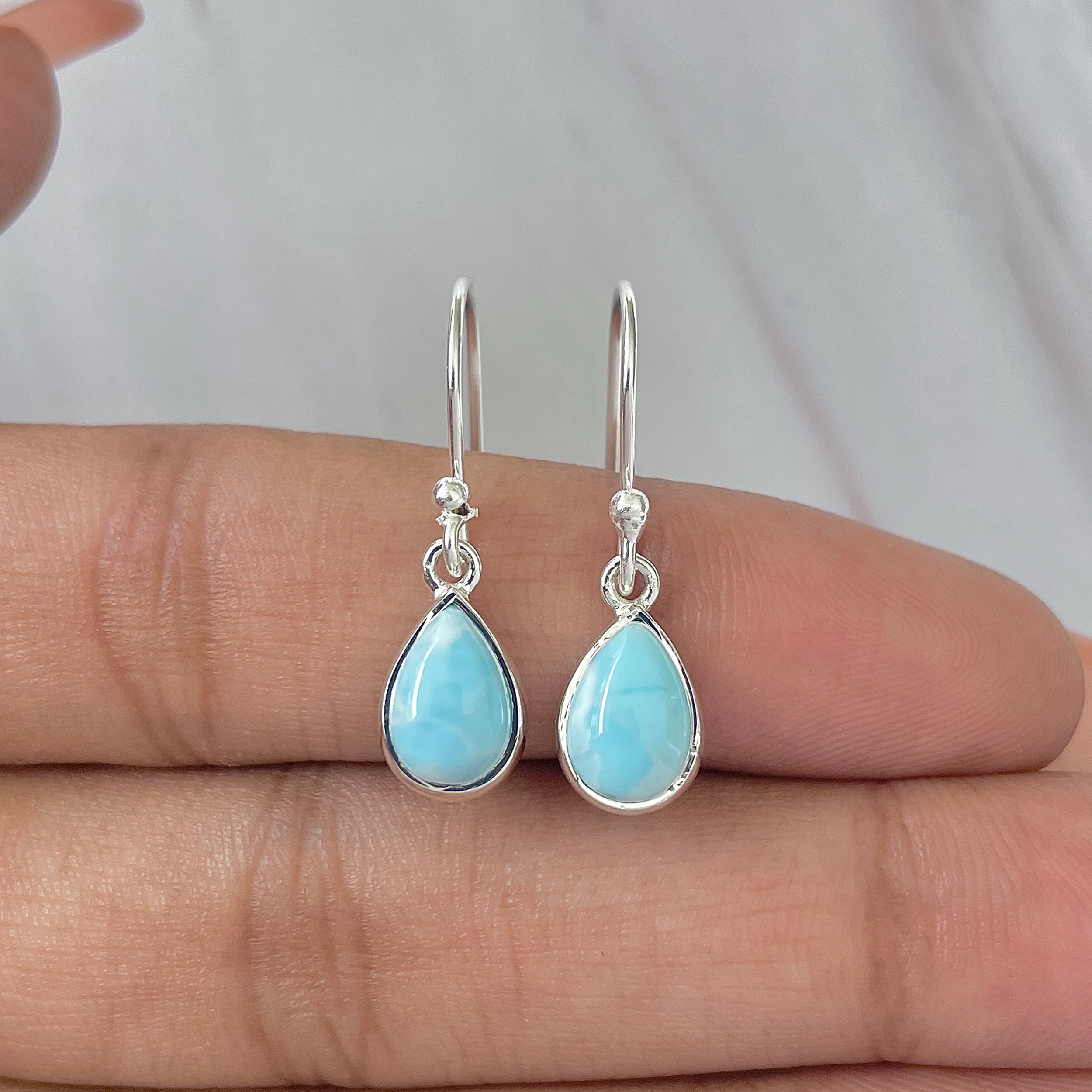 Larimar Earring-(LAR-E-780.)