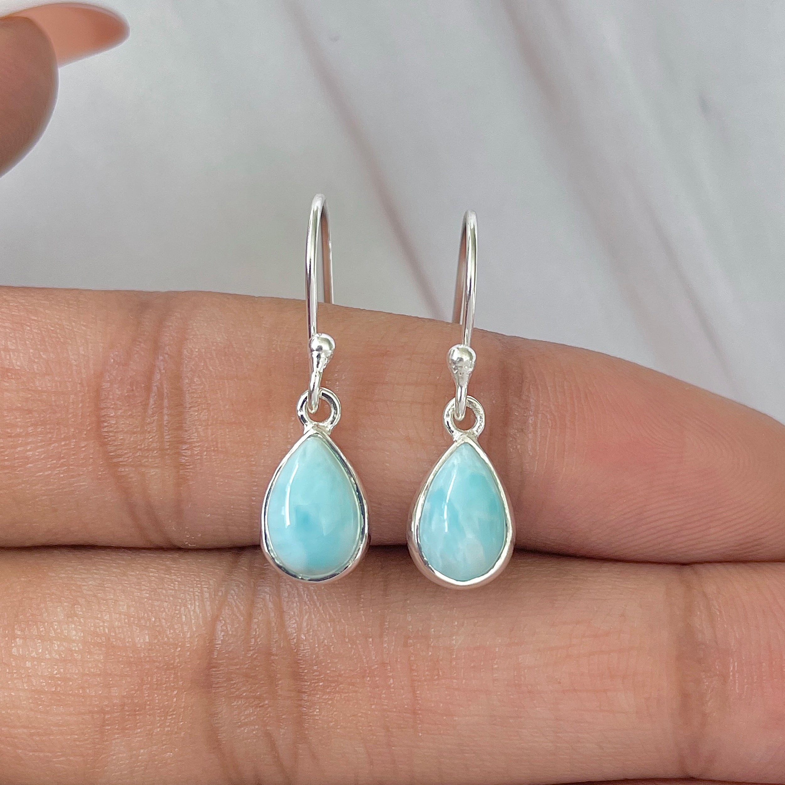 Larimar Earring-(LAR-E-782.)