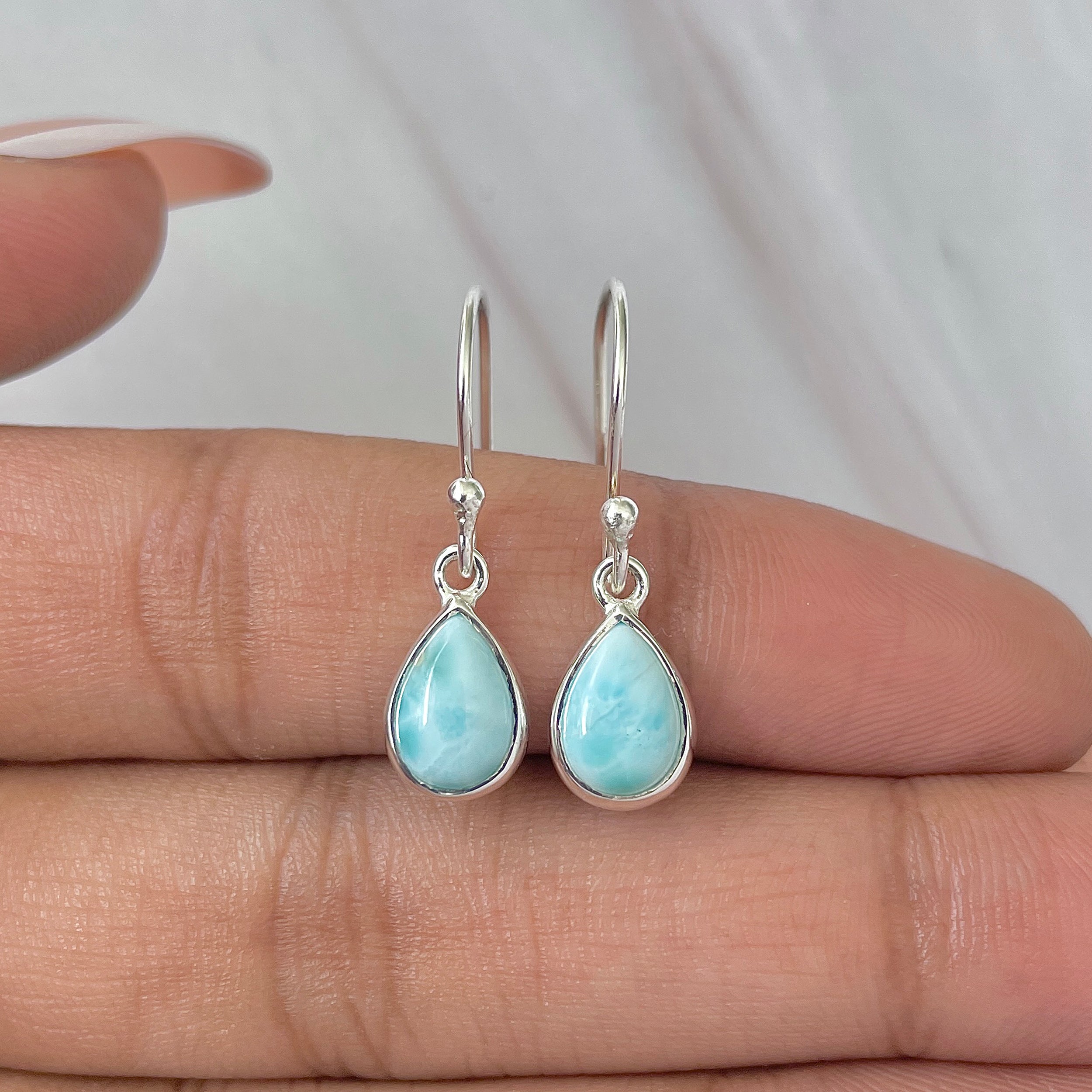 Larimar Earring-(LAR-E-783.)