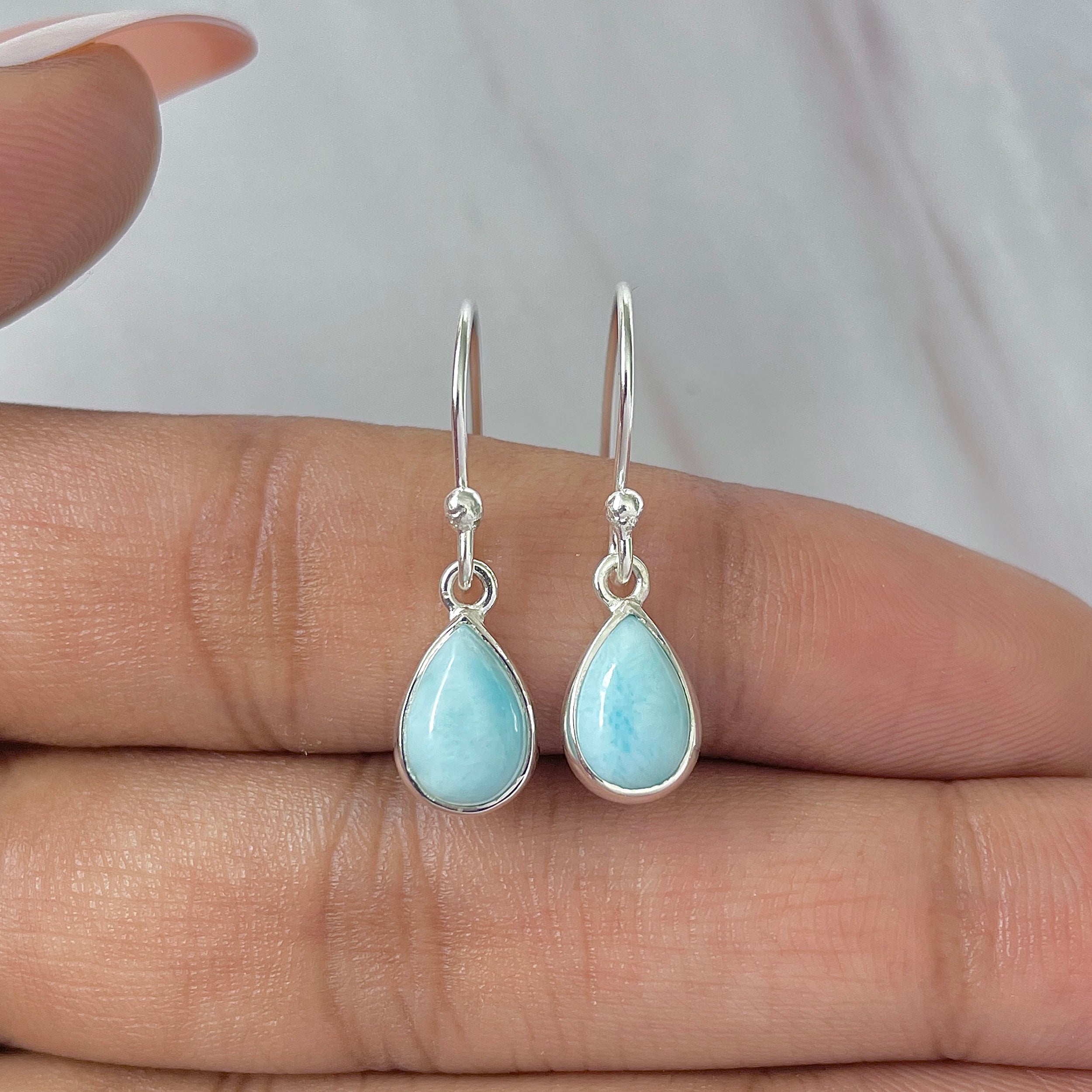Larimar Earring-(LAR-E-787.)