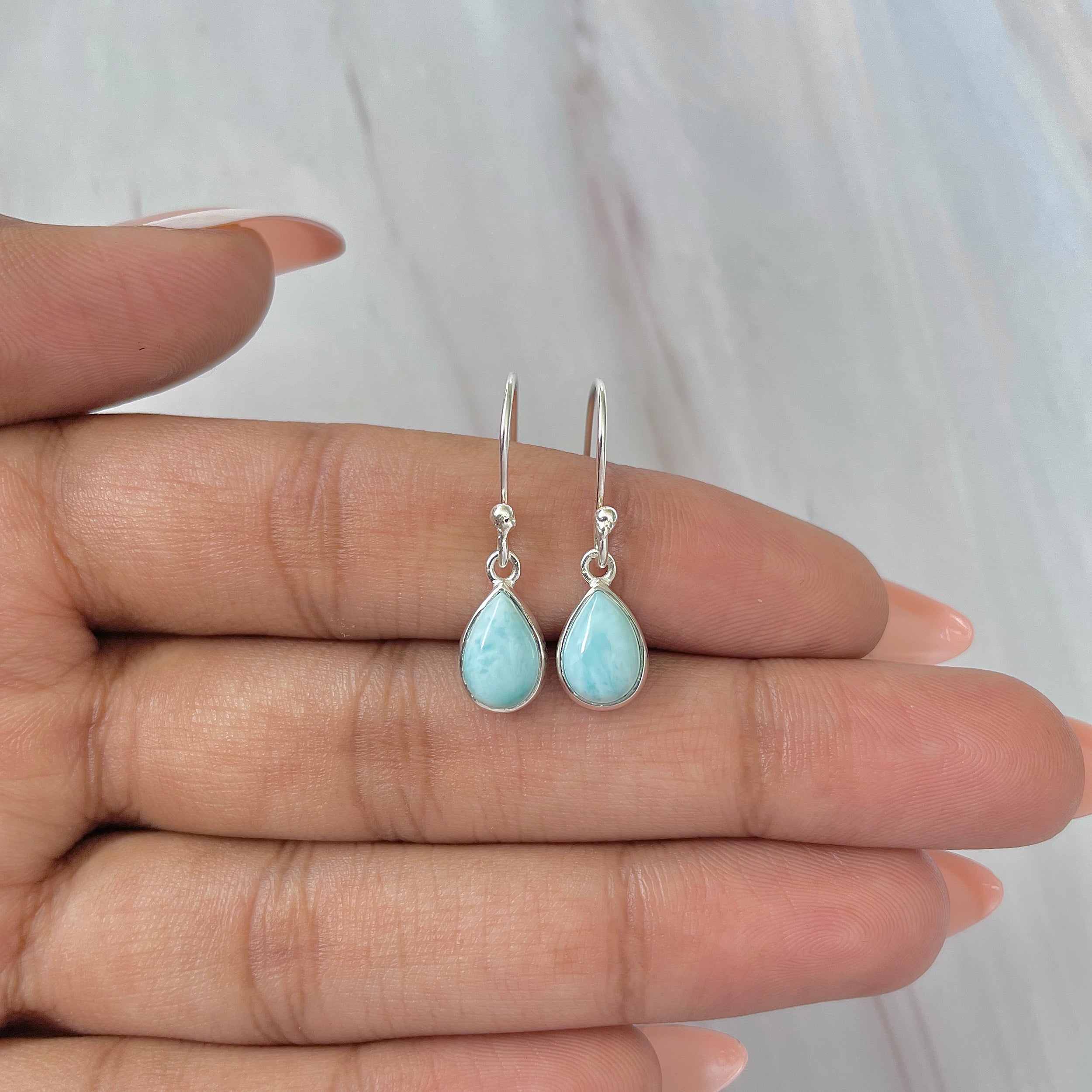 Larimar Earring-(LAR-E-788.)