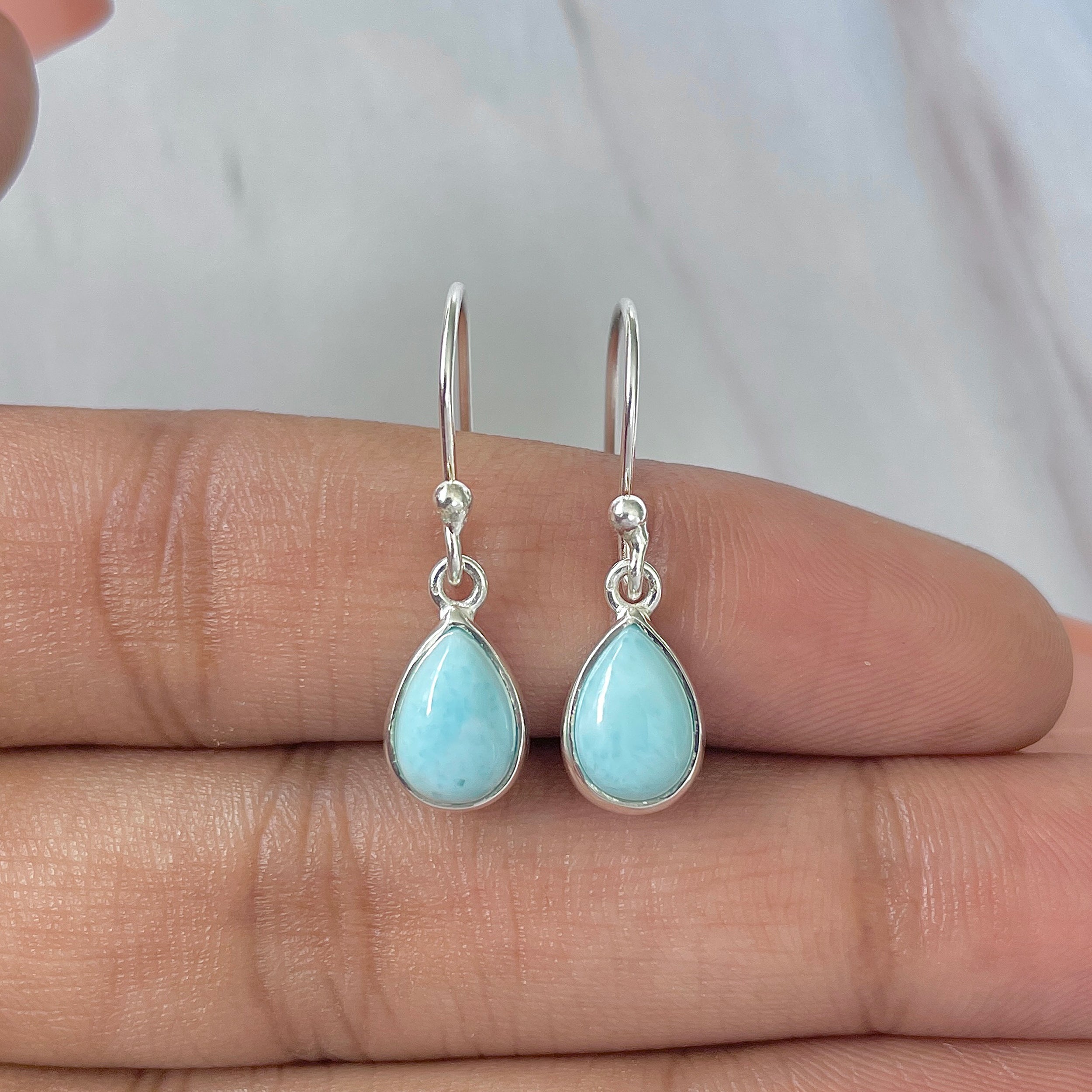 Larimar Earring-(LAR-E-789.)